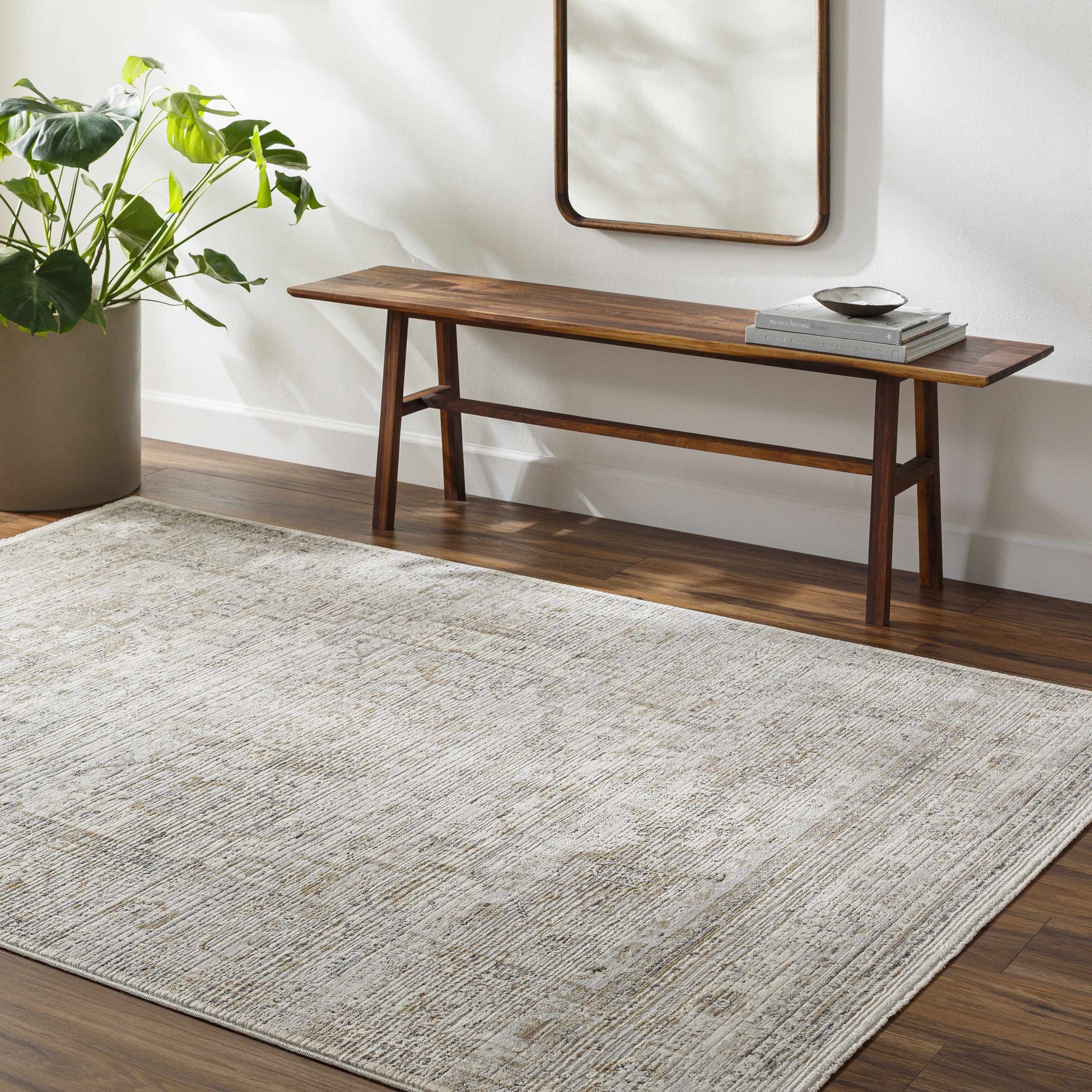 Kazou Gray Medallion Area Rug - Ornate Home