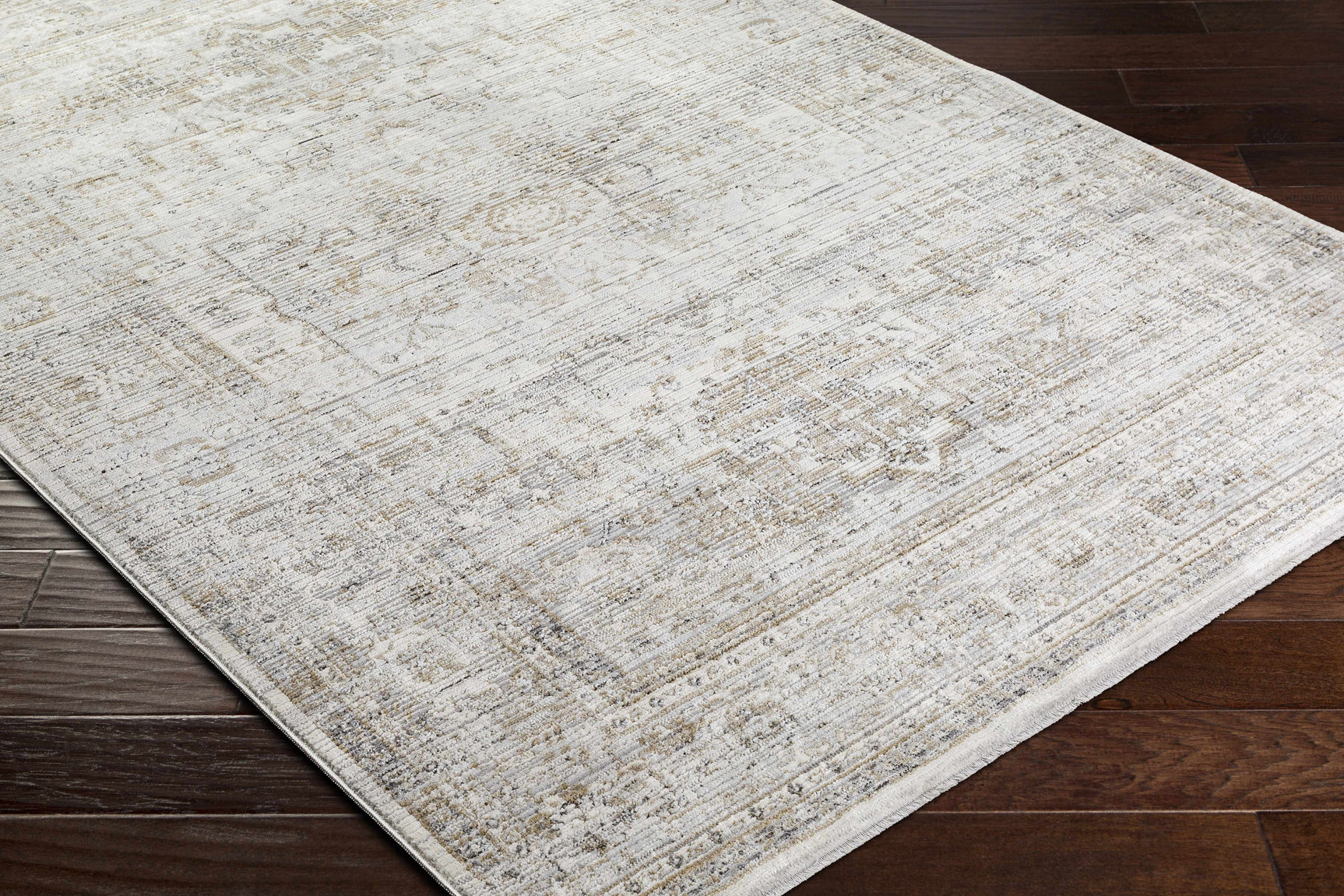 Kazou Gray Medallion Area Rug - Ornate Home