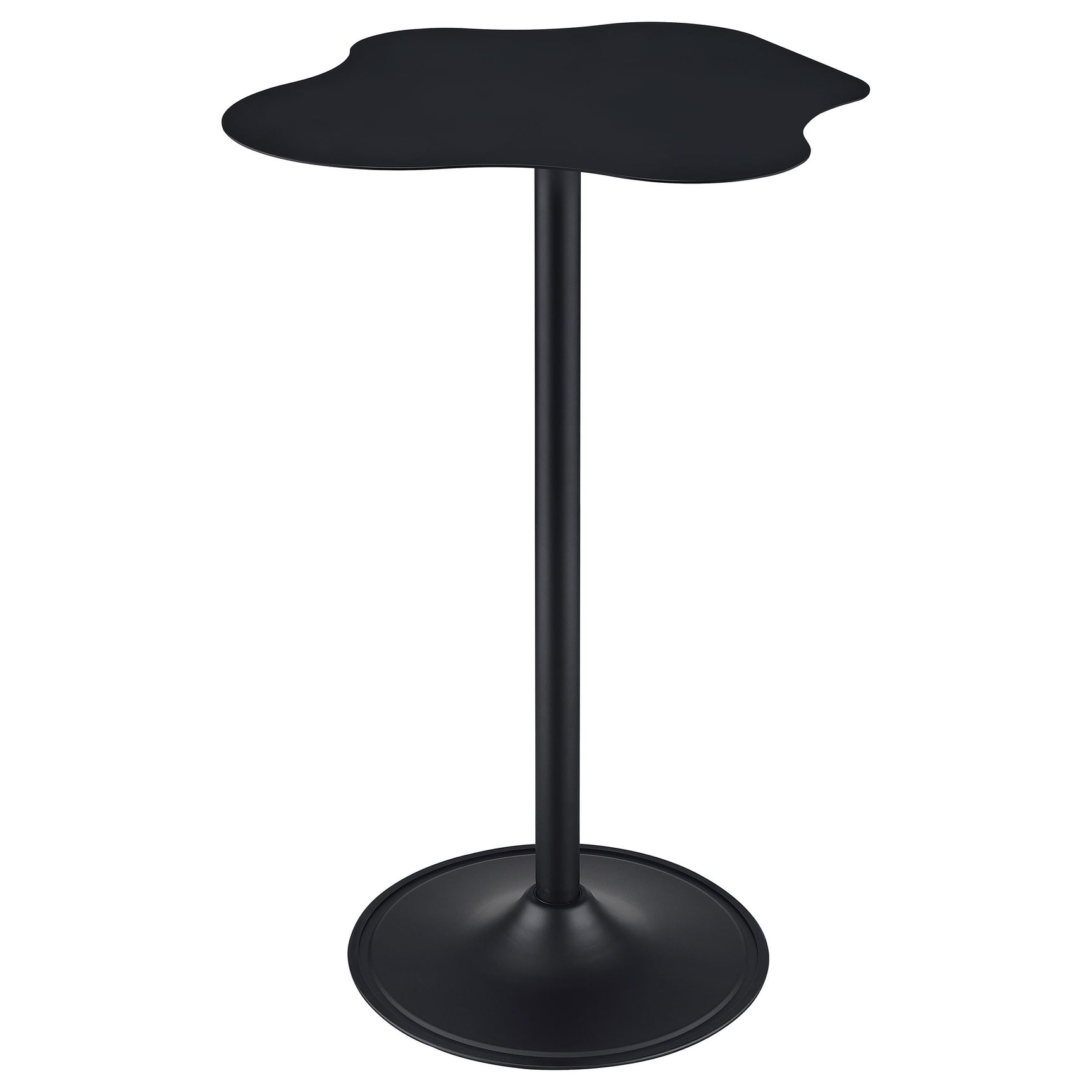 Keanu Black Curved 29-inch Cloud-Shaped Bistro Bar Table - Ornate Home