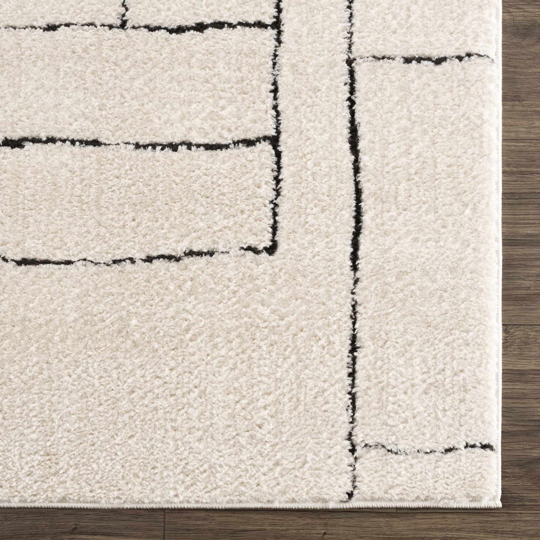 Keats Black & White Area Rug - Clearance - Ornate Home