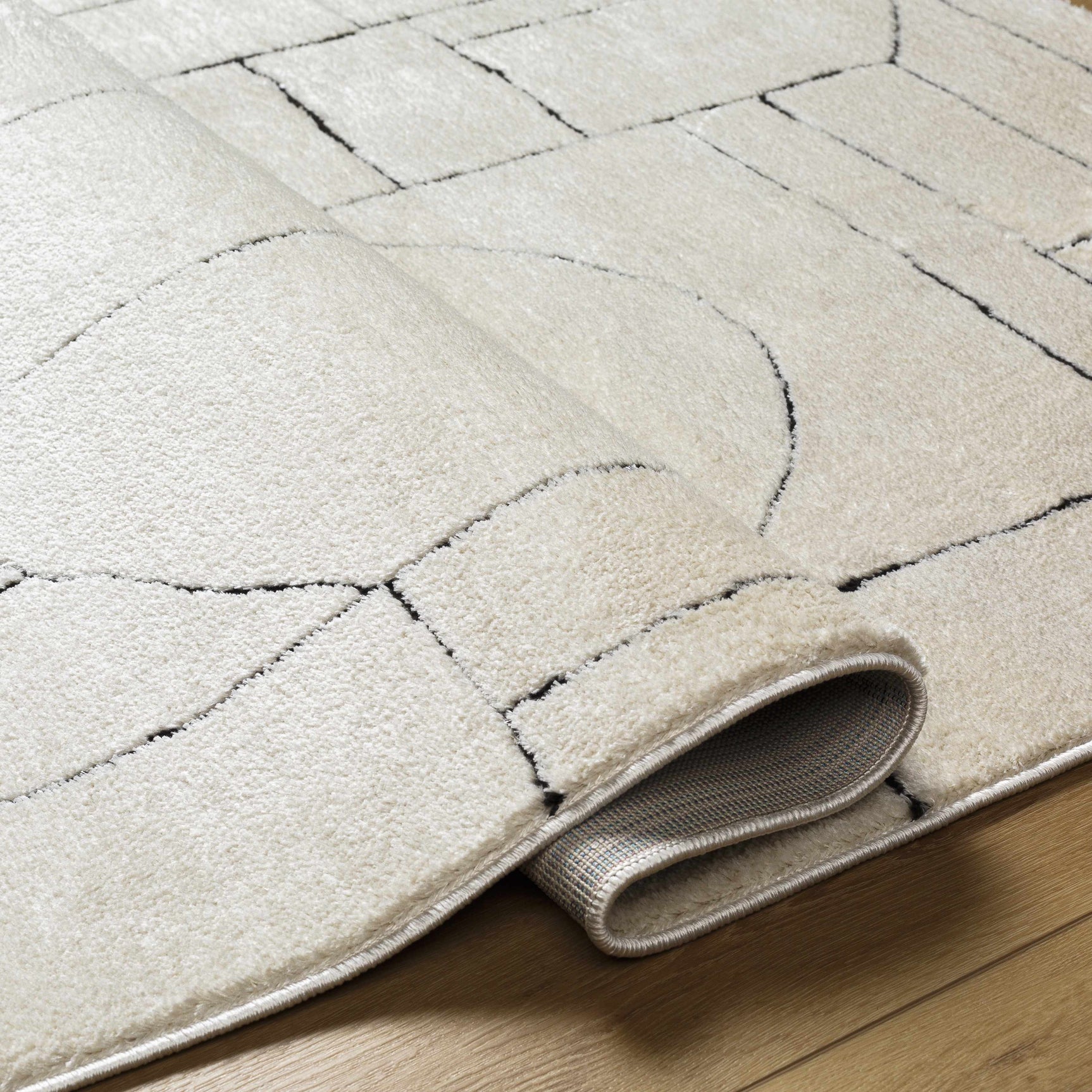 Keats Black & White Area Rug - Clearance - Ornate Home