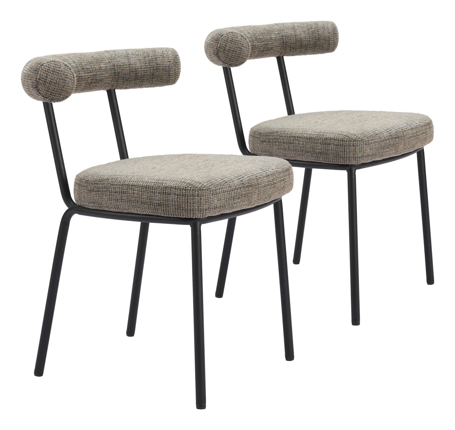 Kede Green Tweed Dining Chair (Set of 2) - Ornate Home