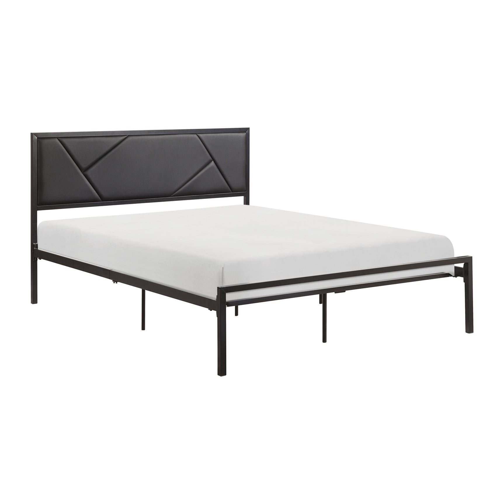 Keegan Gunmetal Queen Platform Bed - Ornate Home
