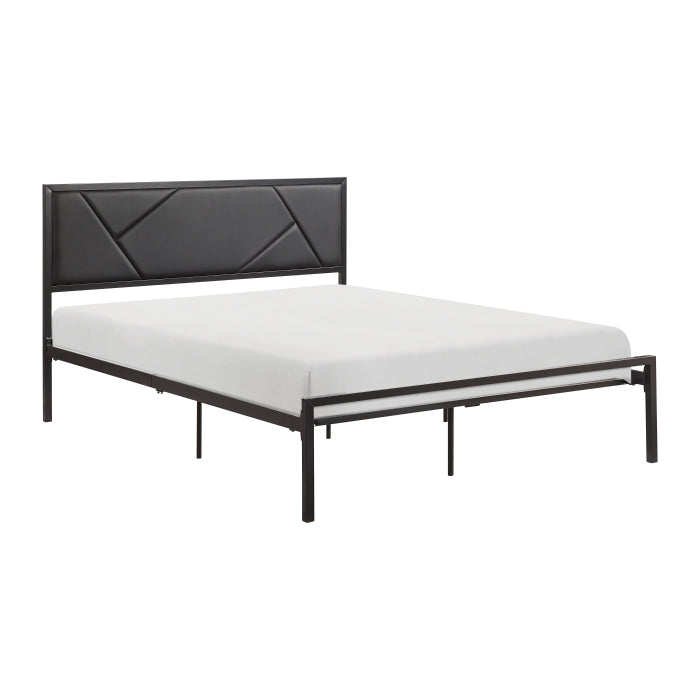 Keegan Gunmetal Queen Platform Bed - Ornate Home