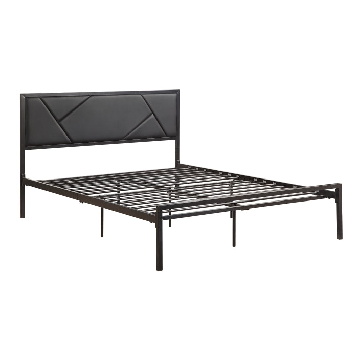 Keegan Gunmetal Queen Platform Bed - Ornate Home