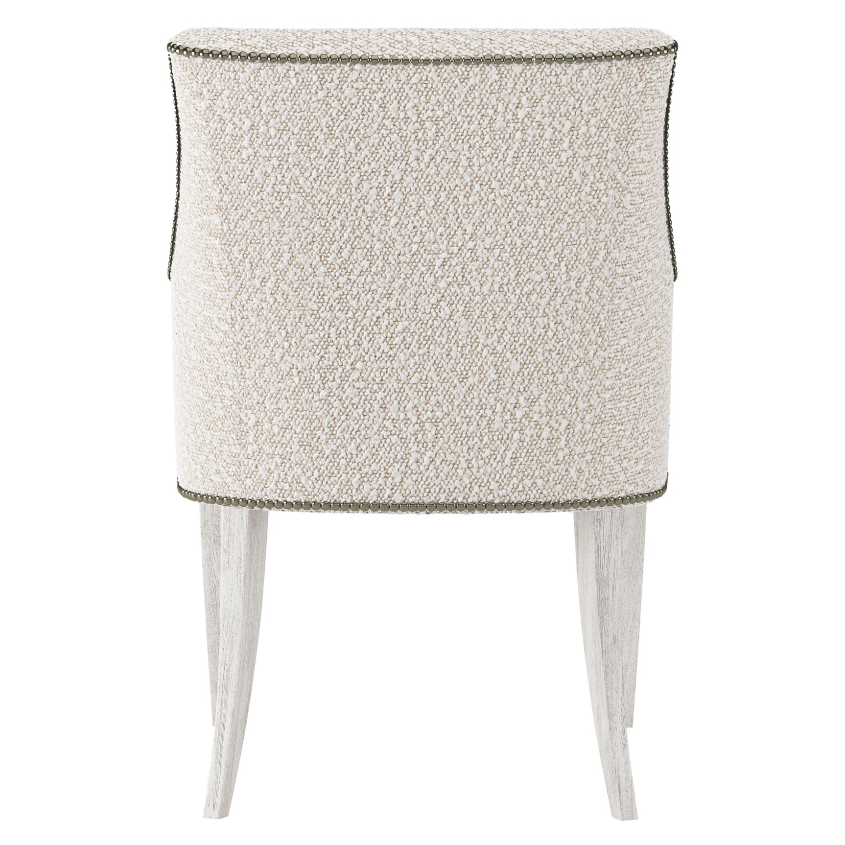 Keeley Glacier White/Beige Fabric Arm Chair - Ornate Home