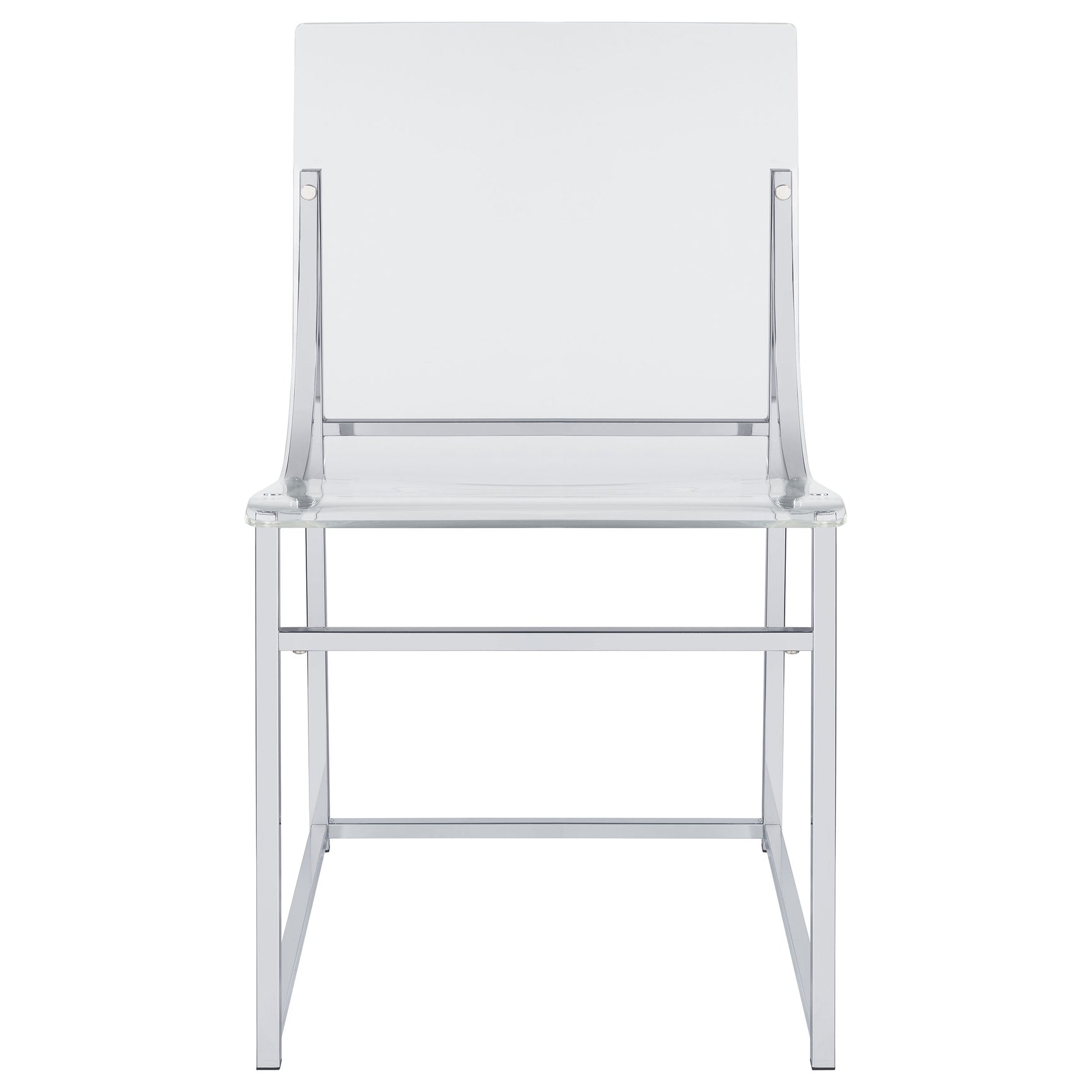 Keeling Chrome 5-piece Round Glass Top Acrylic Dining Set - Ornate Home