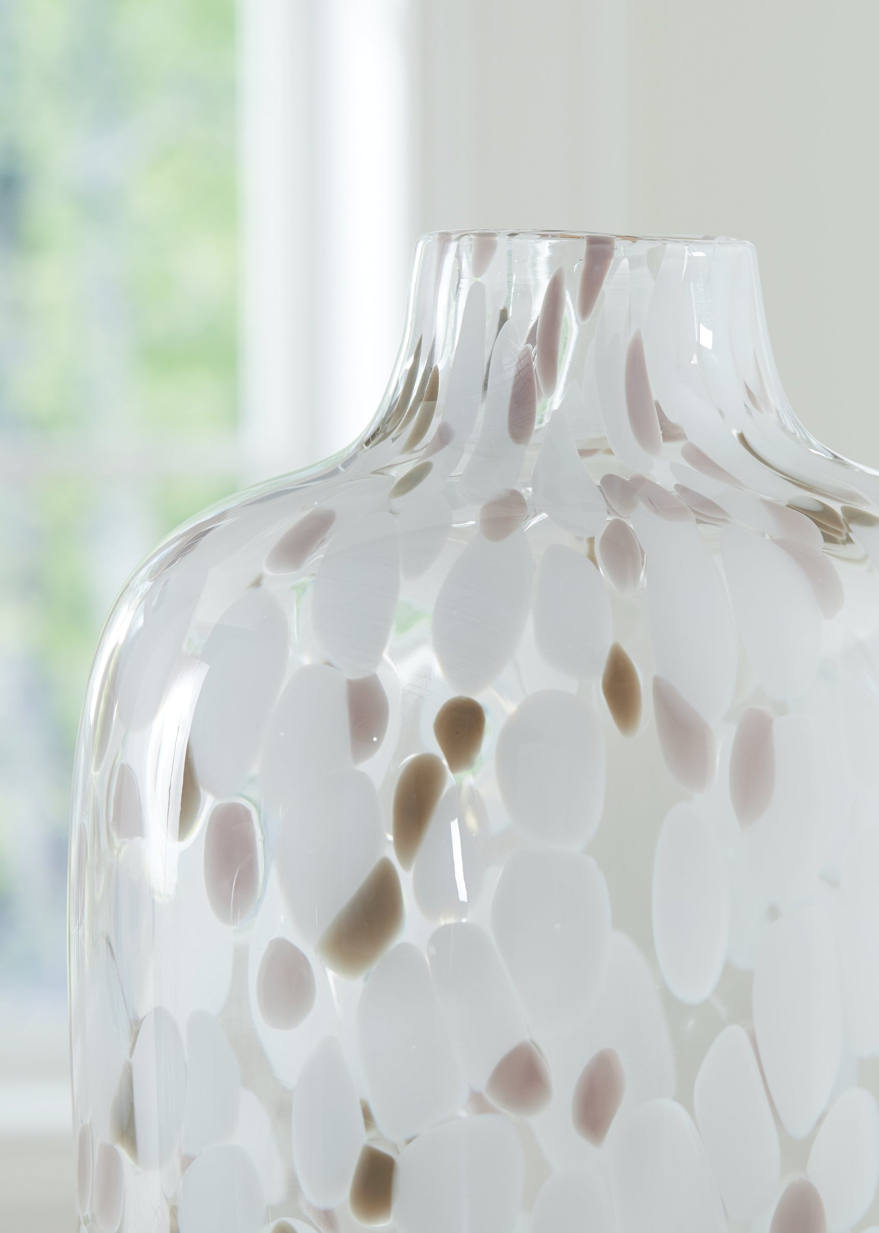 Keelton White/Taupe/Pink Vase 9" (Online Special Price) - Ornate Home