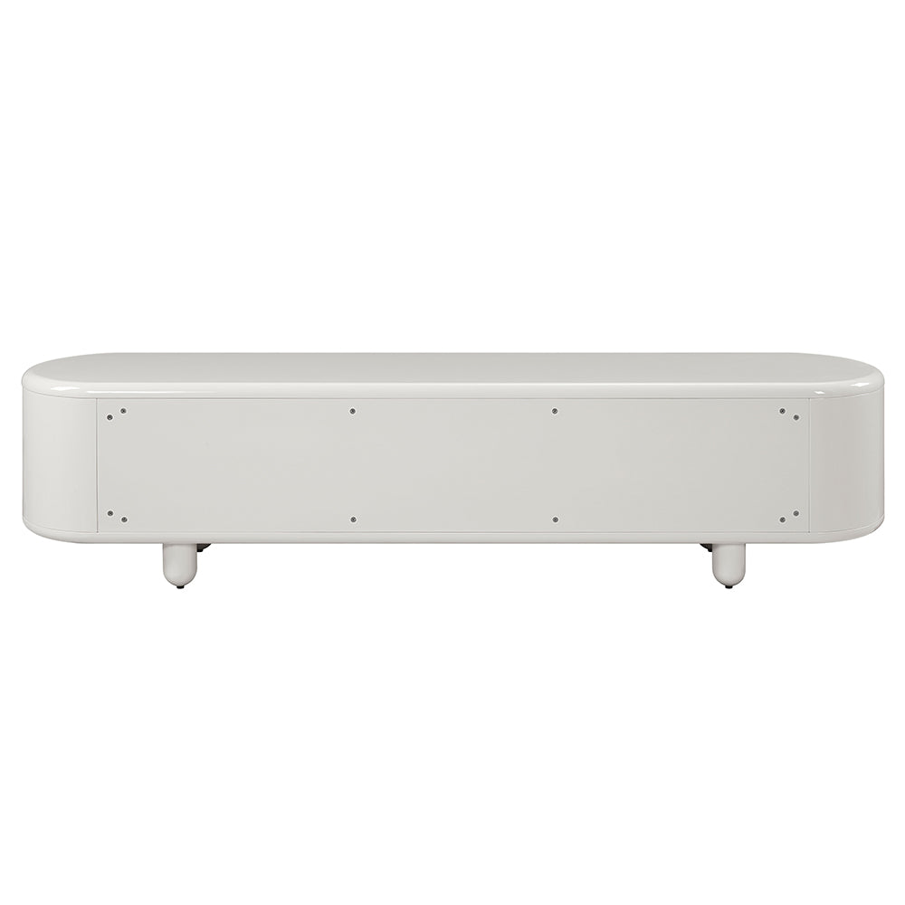 Keely White High Gloss TV Stand - Ornate Home