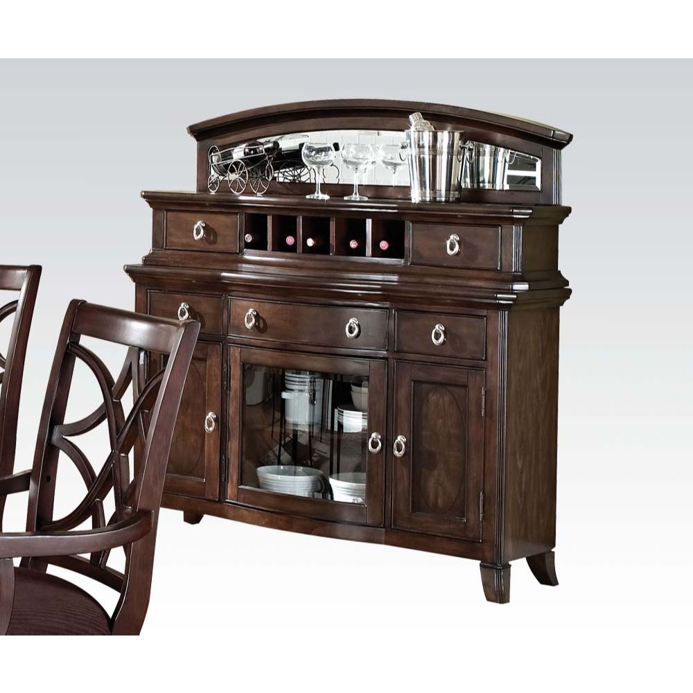 Keenan Dark Walnut Server - Ornate Home