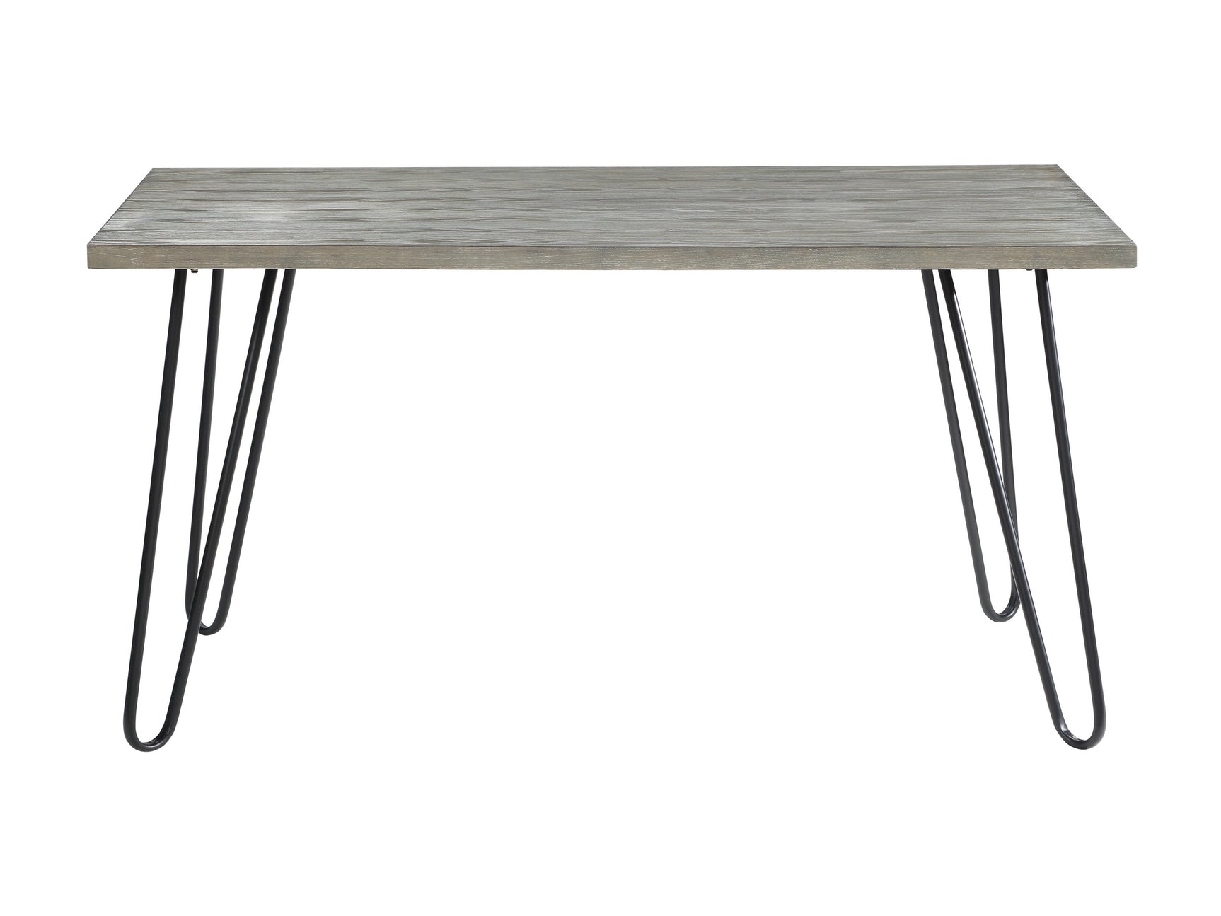 Keene Light Gray/Black Metal Dining Table - Ornate Home