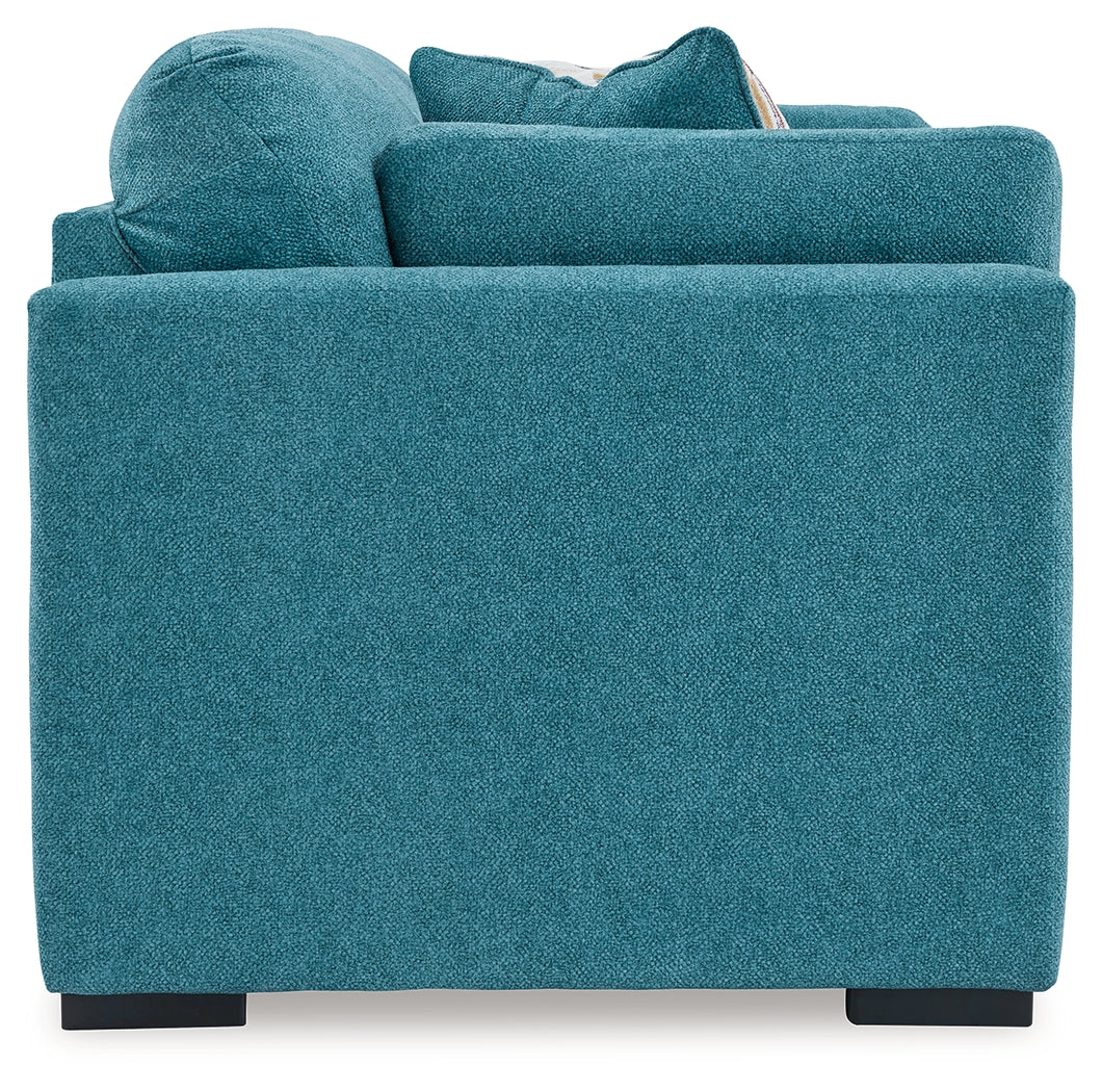 Keerwick Teal Loveseat & 2 Oversized Chairs - Ornate Home