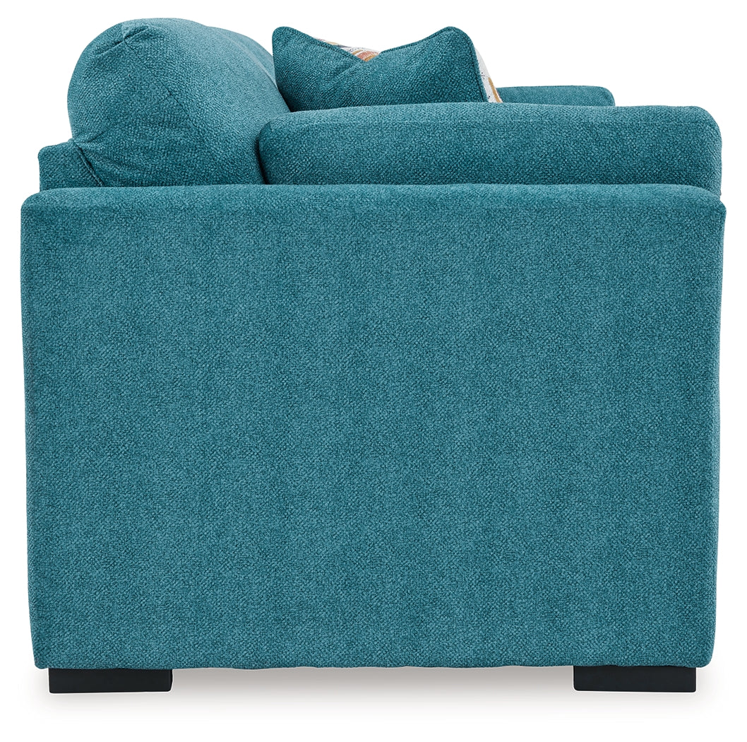 Keerwick Teal Queen Sofa Sleeper & Loveseat & Ottoman - Ornate Home
