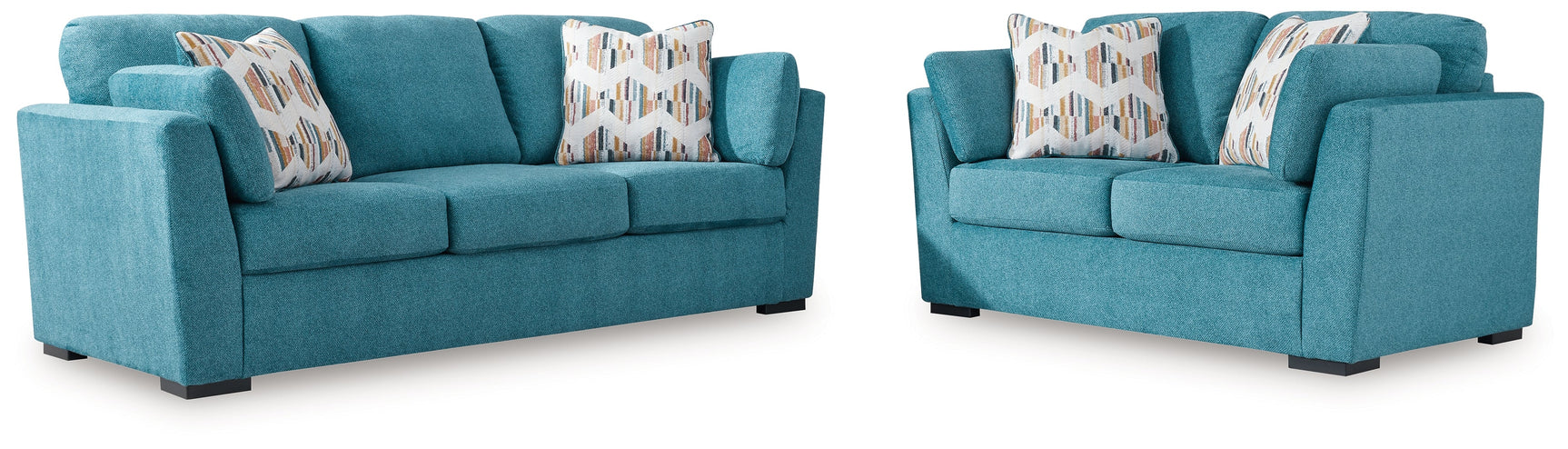 Keerwick Teal Sofa and Loveseat - Ornate Home
