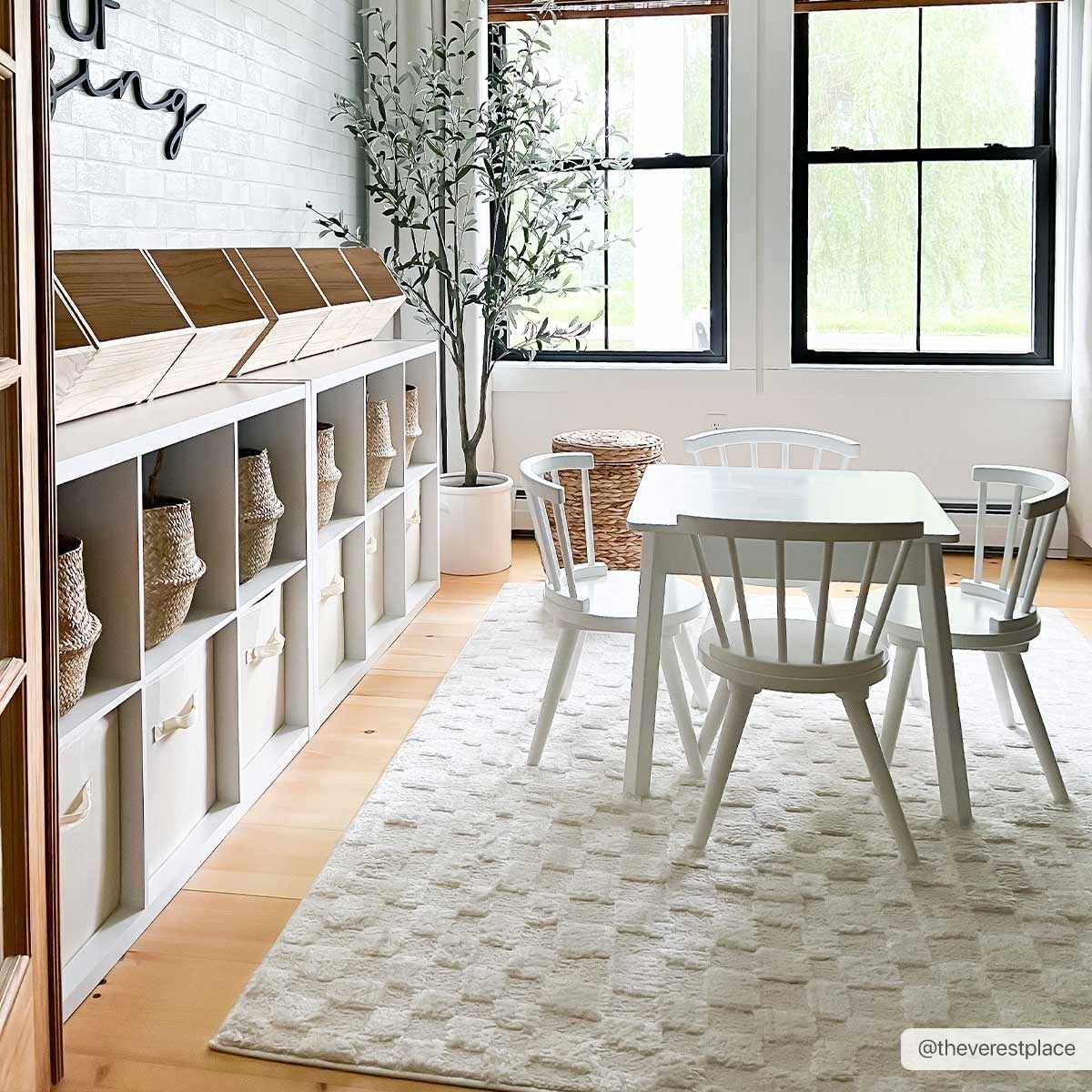 Keesa Checkered Area Rug - Ornate Home