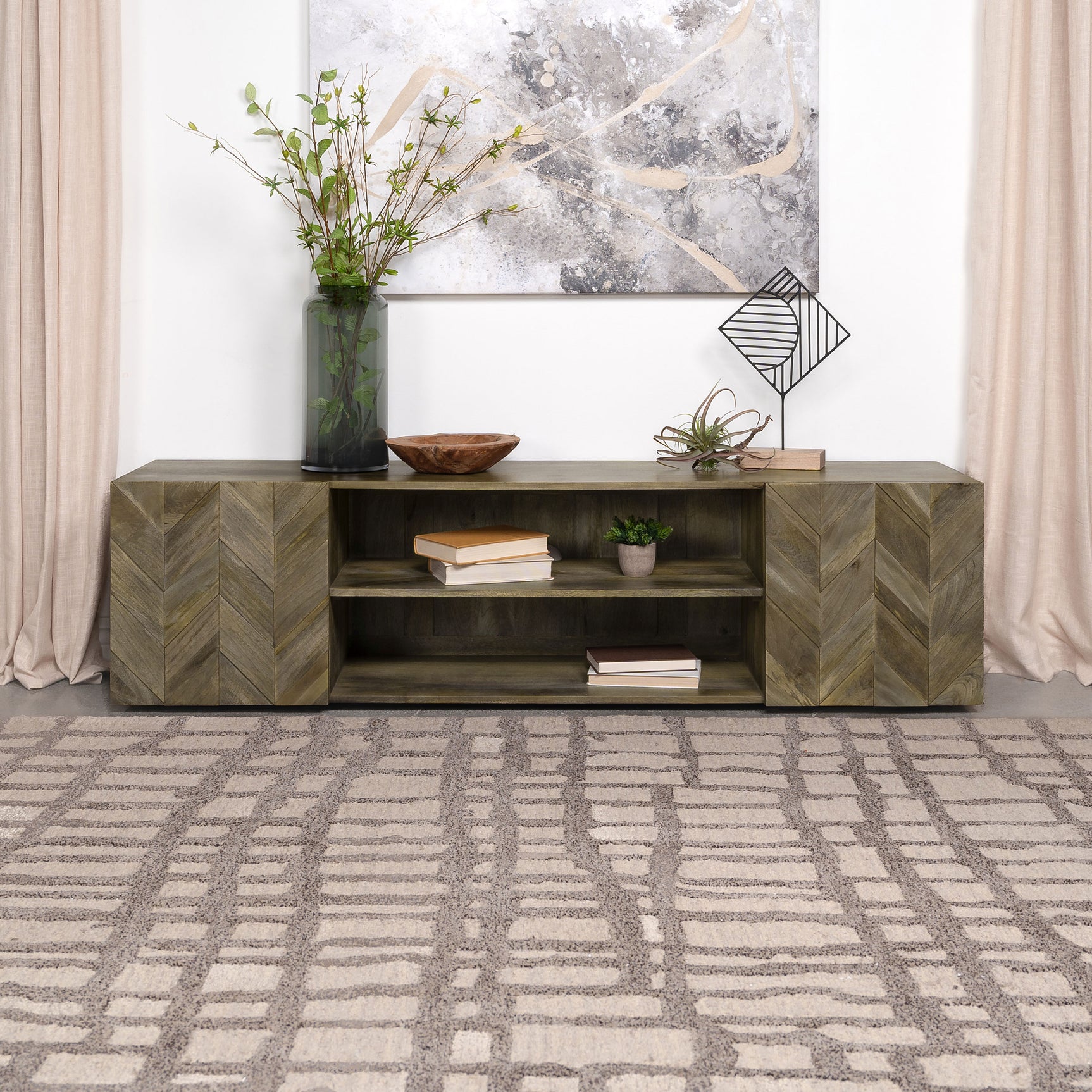 Keese Mango Brown 70" TV Stand - Ornate Home