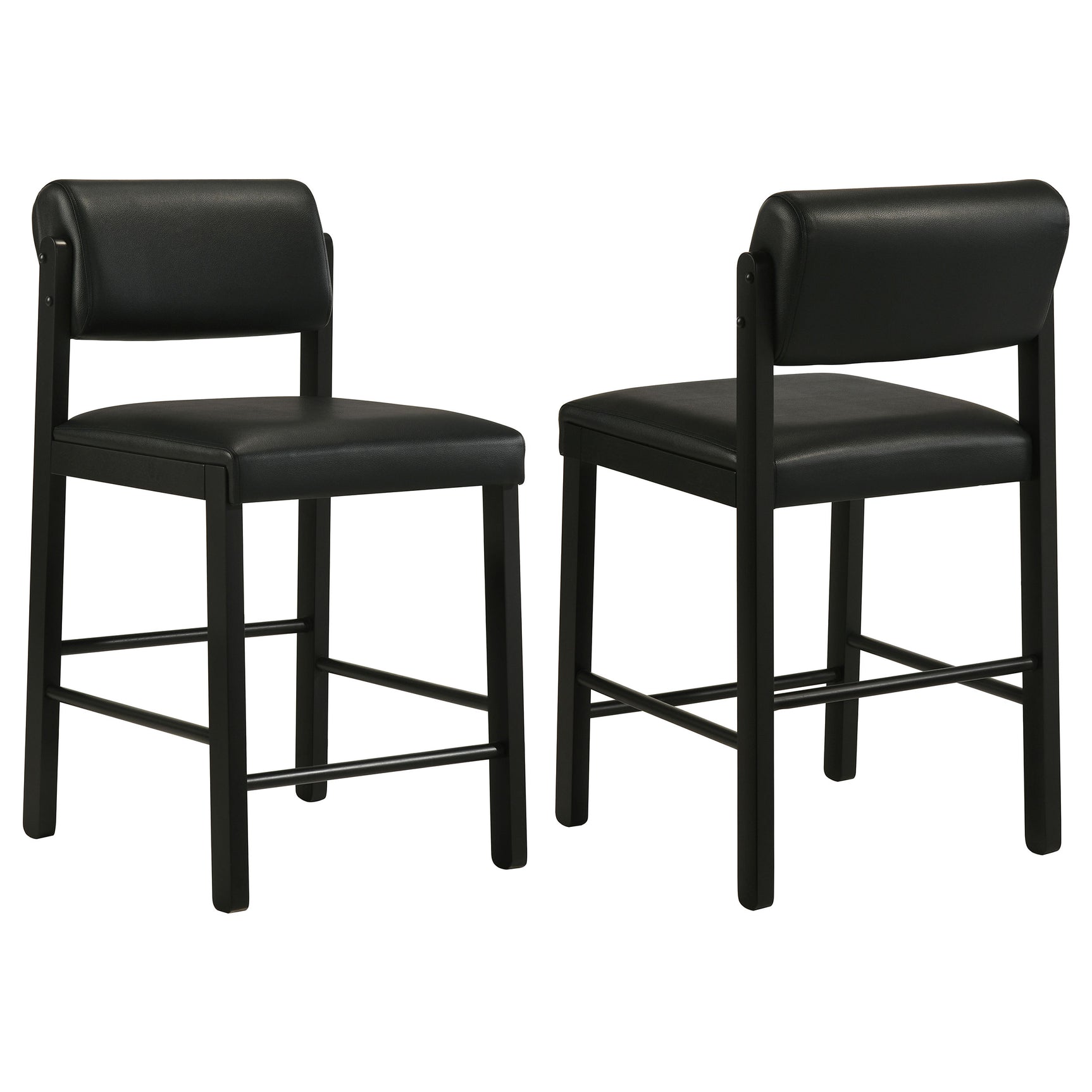 Kehoe Black Upholstered Counter Height Chair (Set of 2) - Ornate Home