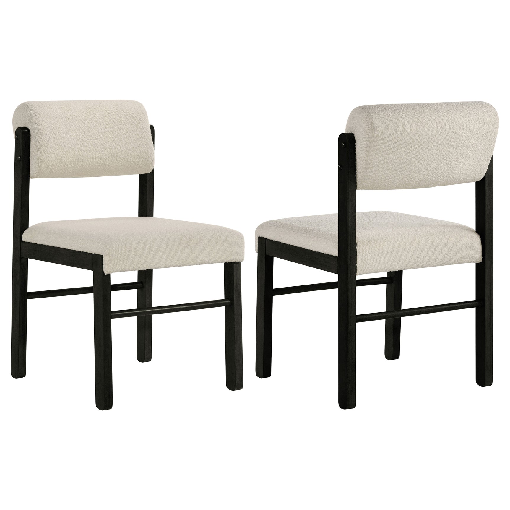 Kehoe Cream/Black Upholstered Dining Side Chair (Set of 2) - Ornate Home