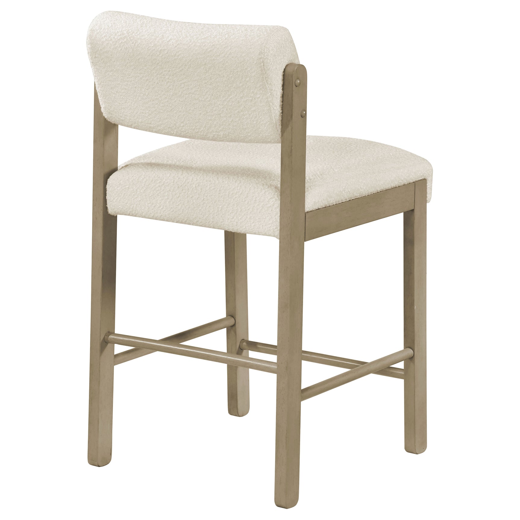 Kehoe Cream/Natural Oak Upholstered Counter Height Chair (Set of 2) - Ornate Home