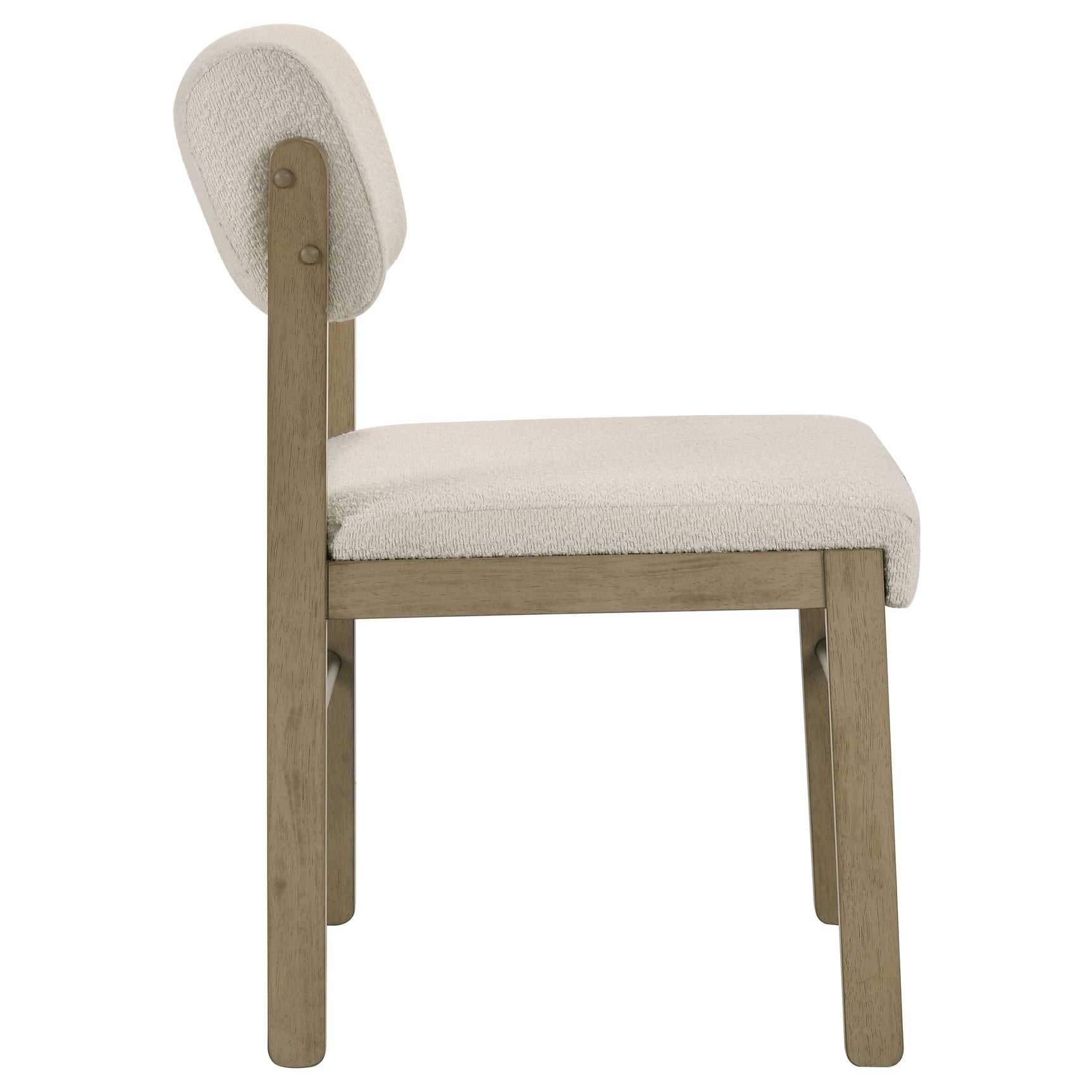 Kehoe Cream/Natural Oak Upholstered Dining Side Chair (Set of 2) - Ornate Home