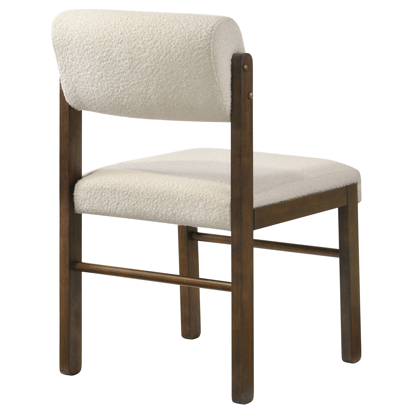Kehoe Cream/Walnut Upholstered Dining Side Chair (Set of 2) - Ornate Home