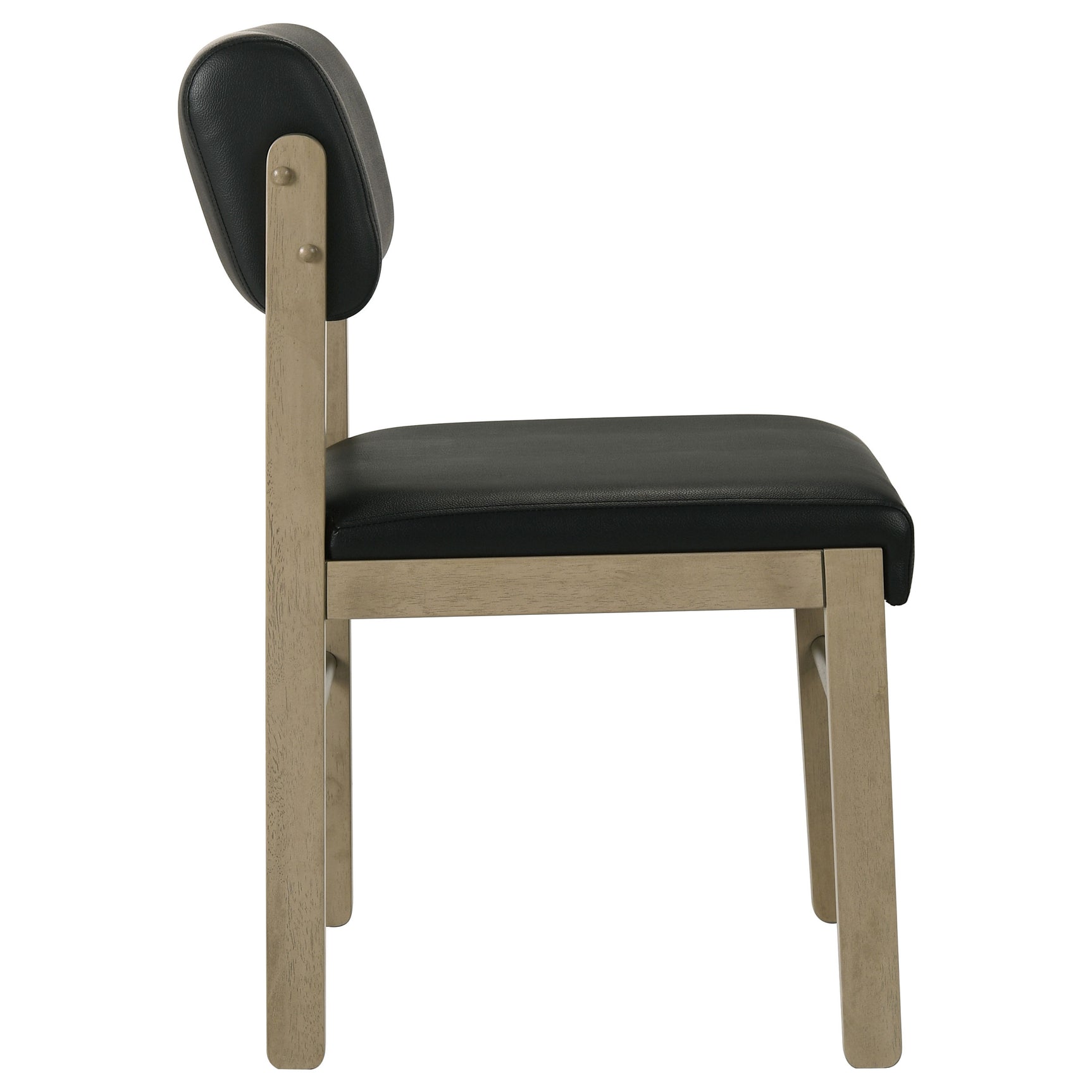 Kehoe Natural Oak/Black Upholstered Dining Side Chair (Set of 2) - Ornate Home