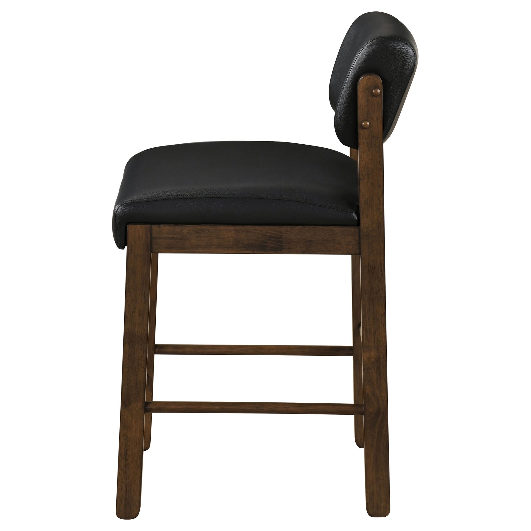 Kehoe Walnut/Black Upholstered Counter Height Chair- (Set of 2) - Ornate Home