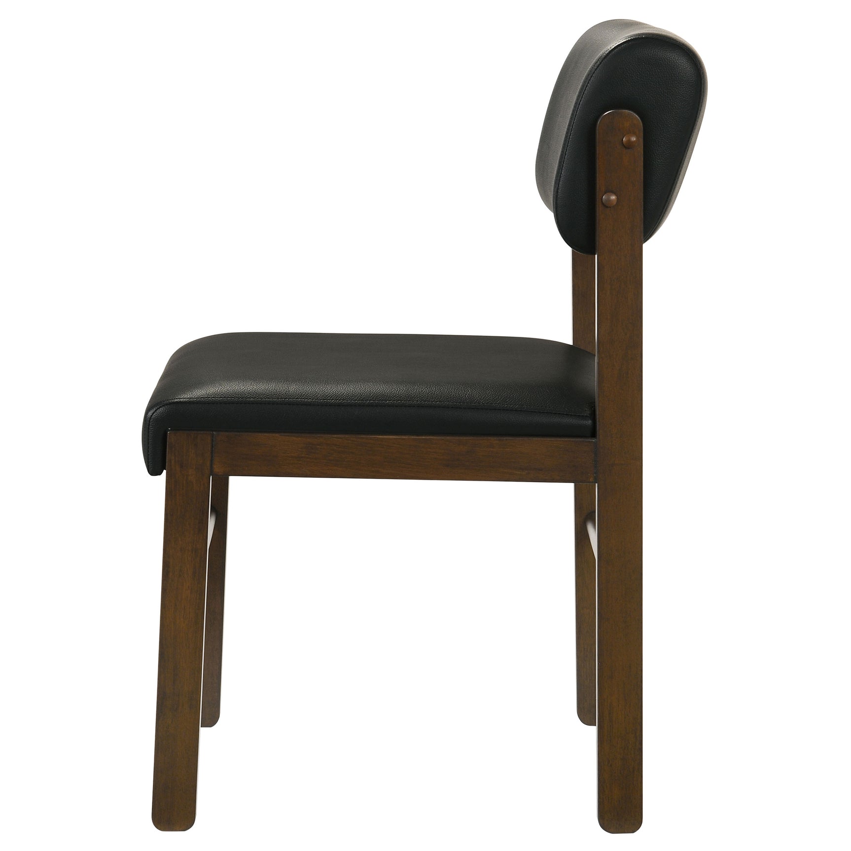 Kehoe Walnut/Black Upholstered Dining Side Chair (Set of 2) - Ornate Home