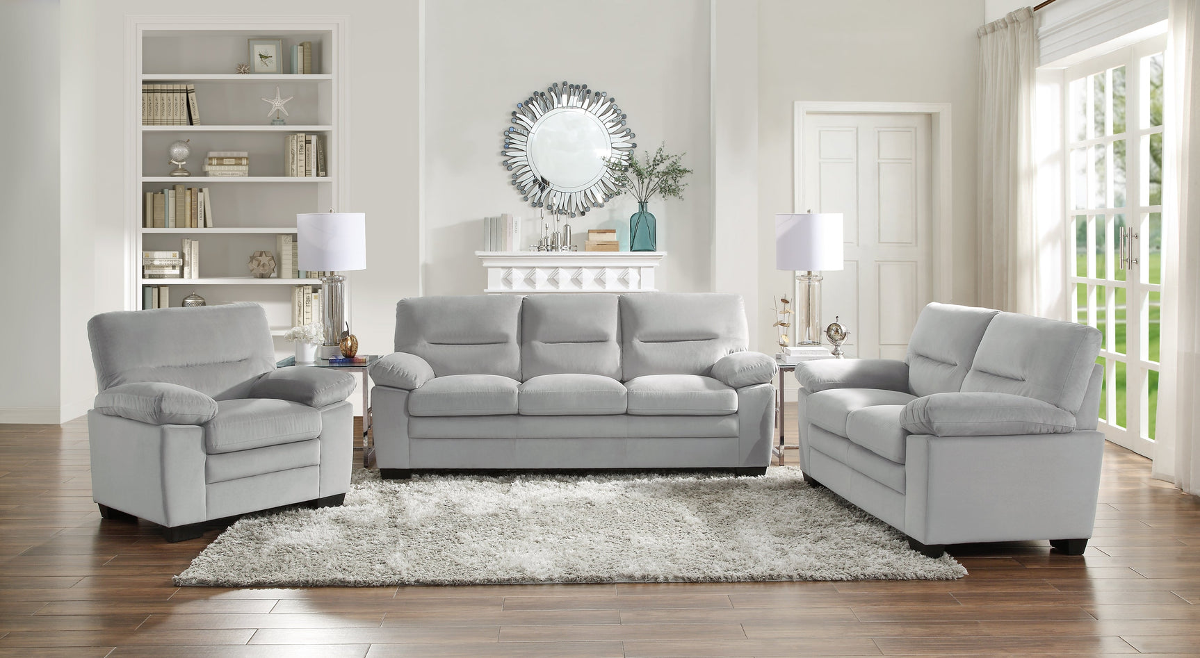 Keighly Gray Loveseat - Ornate Home