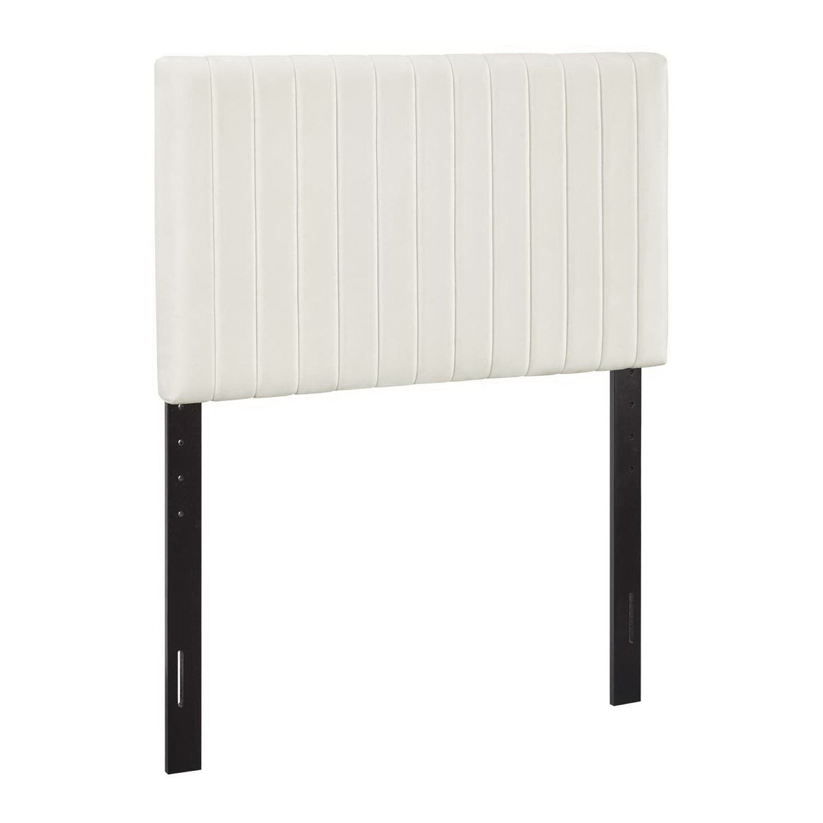 Keira Ivory Performance Velvet Twin Headboard - Ornate Home