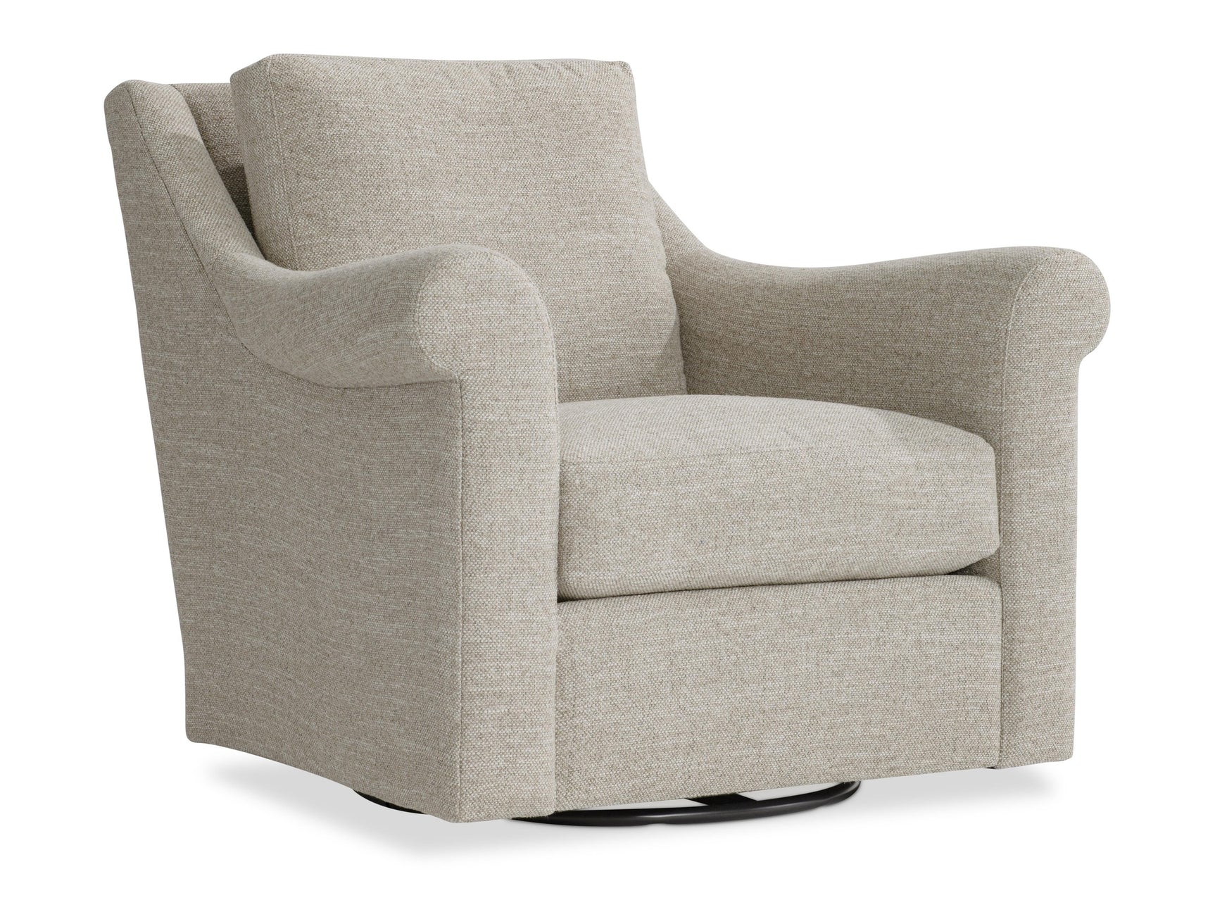 Keirnan Beige/Tan Fabric Swivel Chair - Ornate Home