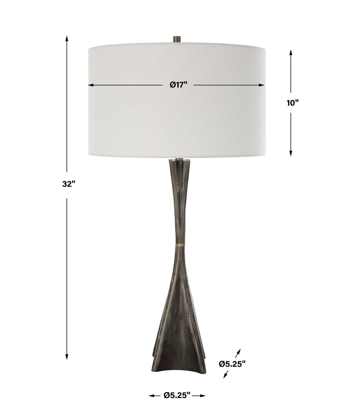 Keiron Black/Bronze Industrial Table Lamp - Ornate Home