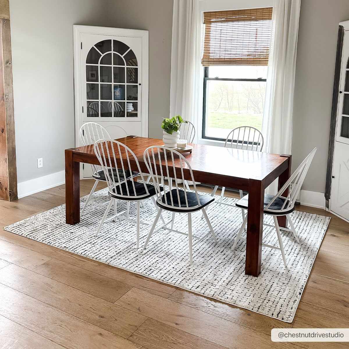 Keita Cream & Black Grid Plush Rug - Ornate Home