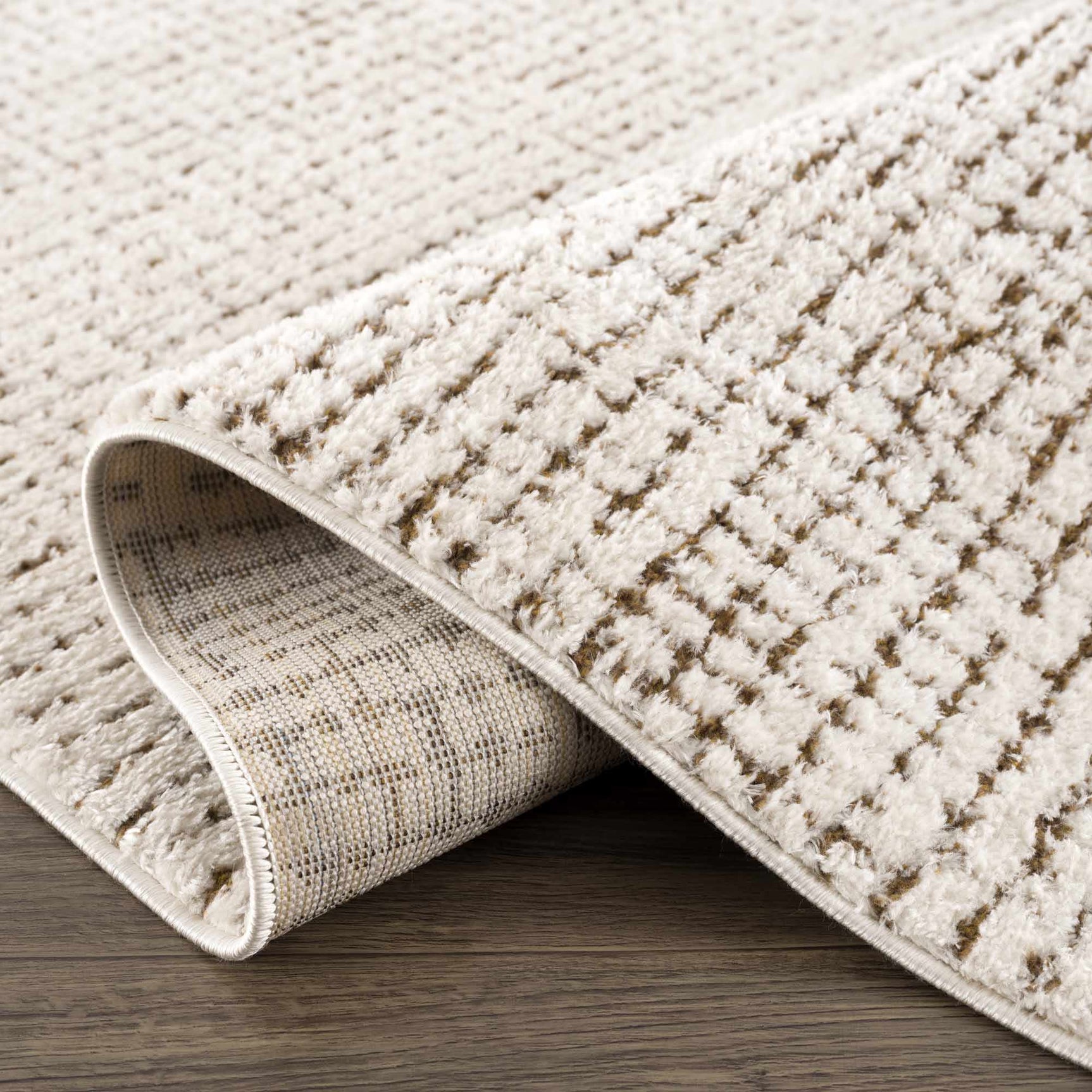 Keita Cream & Brown Area Rug - Ornate Home