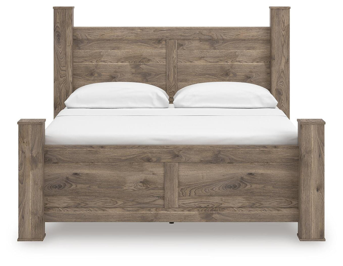 Keithland Brown King Poster Bed (Online Special Price) - Ornate Home