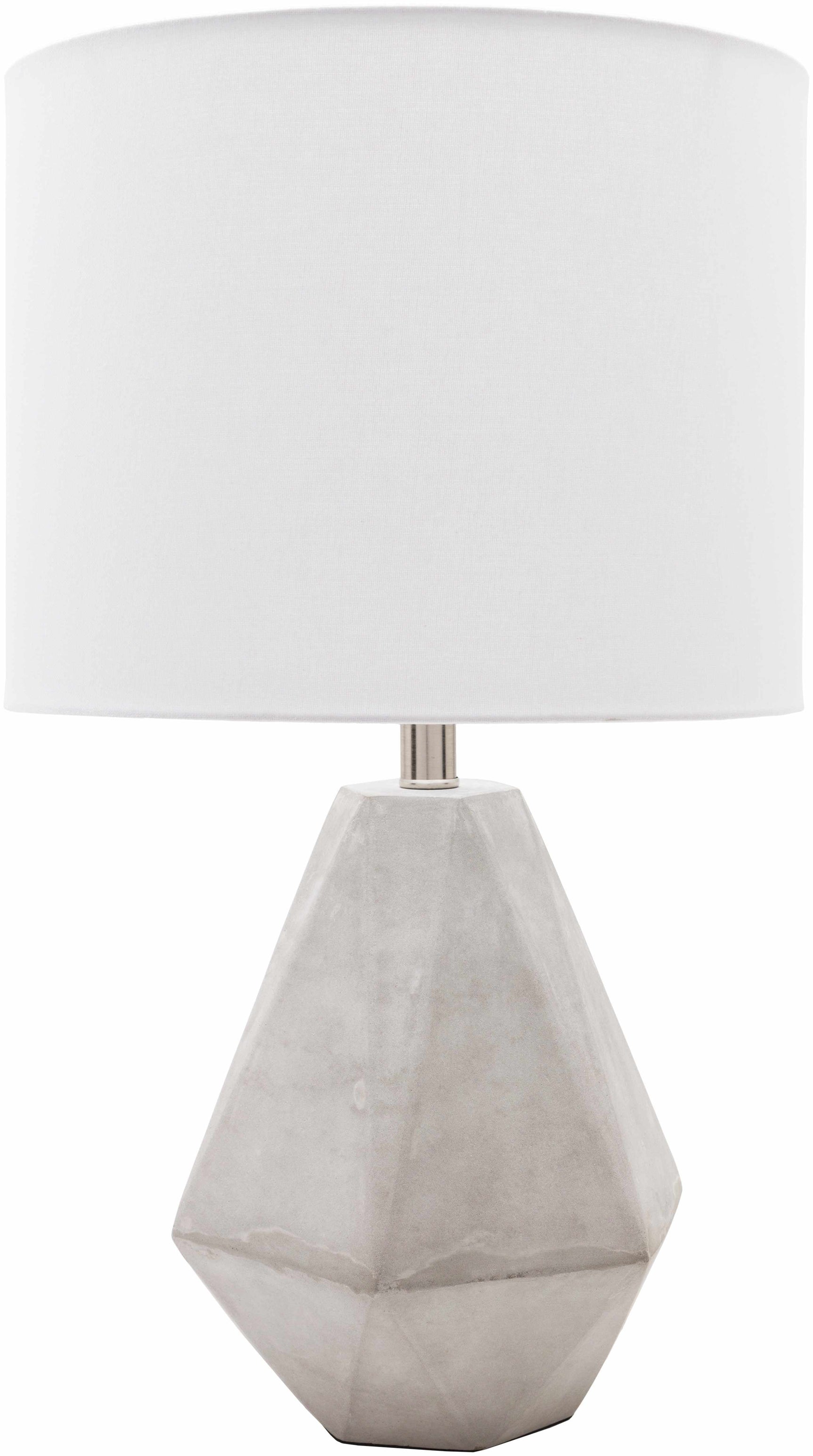Keles Ribbed Ceramic Gray Table Lamp - Ornate Home