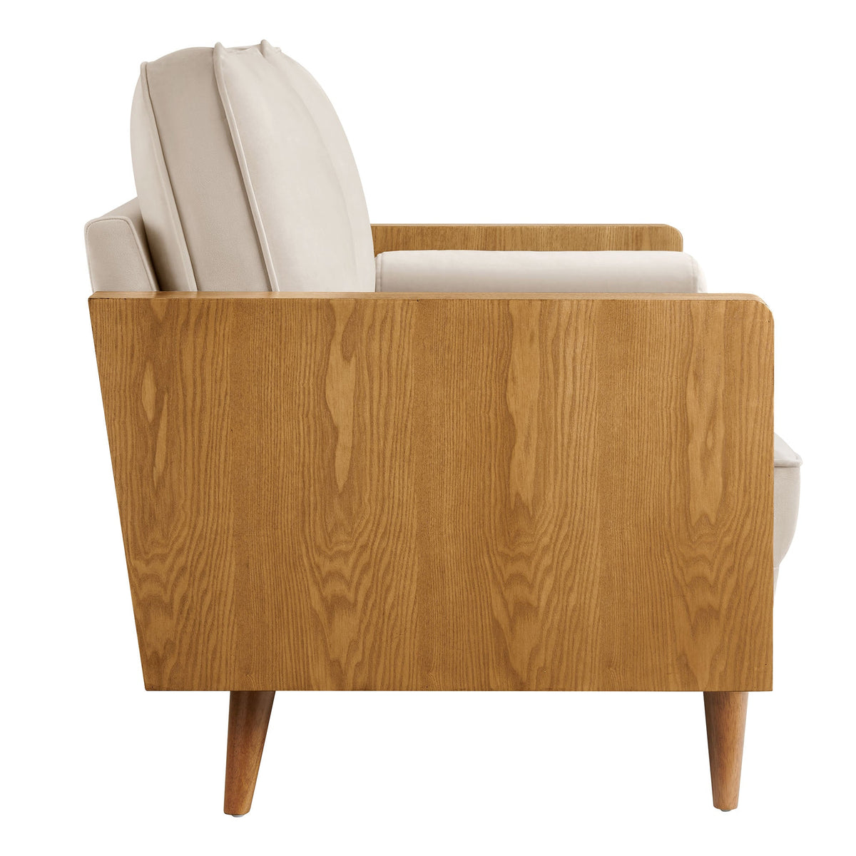 Kellan Walnut/Almond Performance Velvet Loveseat - Ornate Home