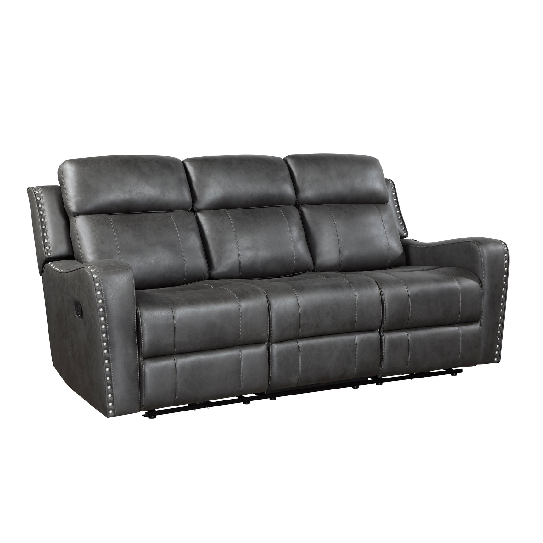 Kellen Smoky Gray Double Reclining Sofa - Ornate Home