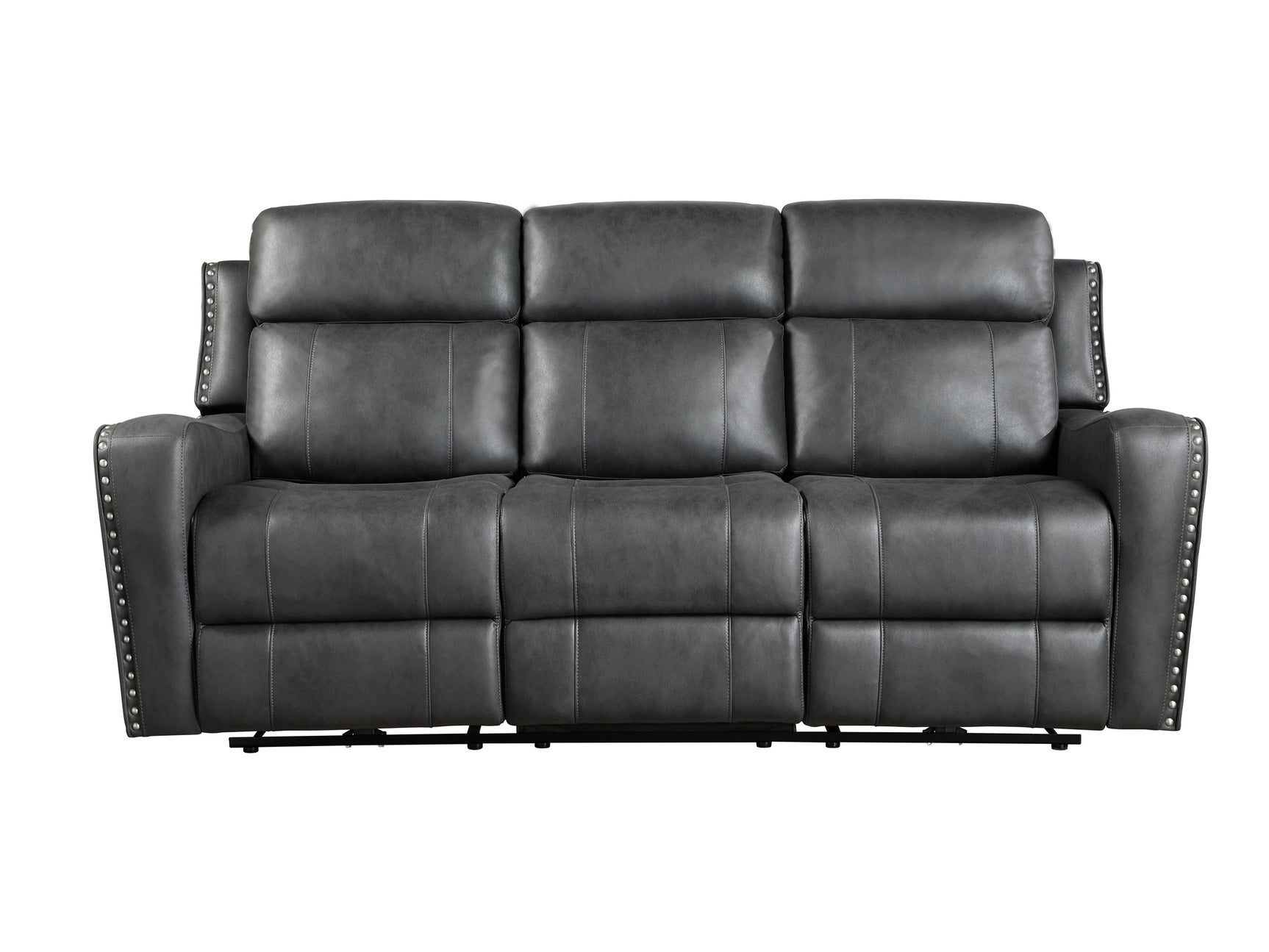 Kellen Smoky Gray Power Double Reclining Sofa - Ornate Home