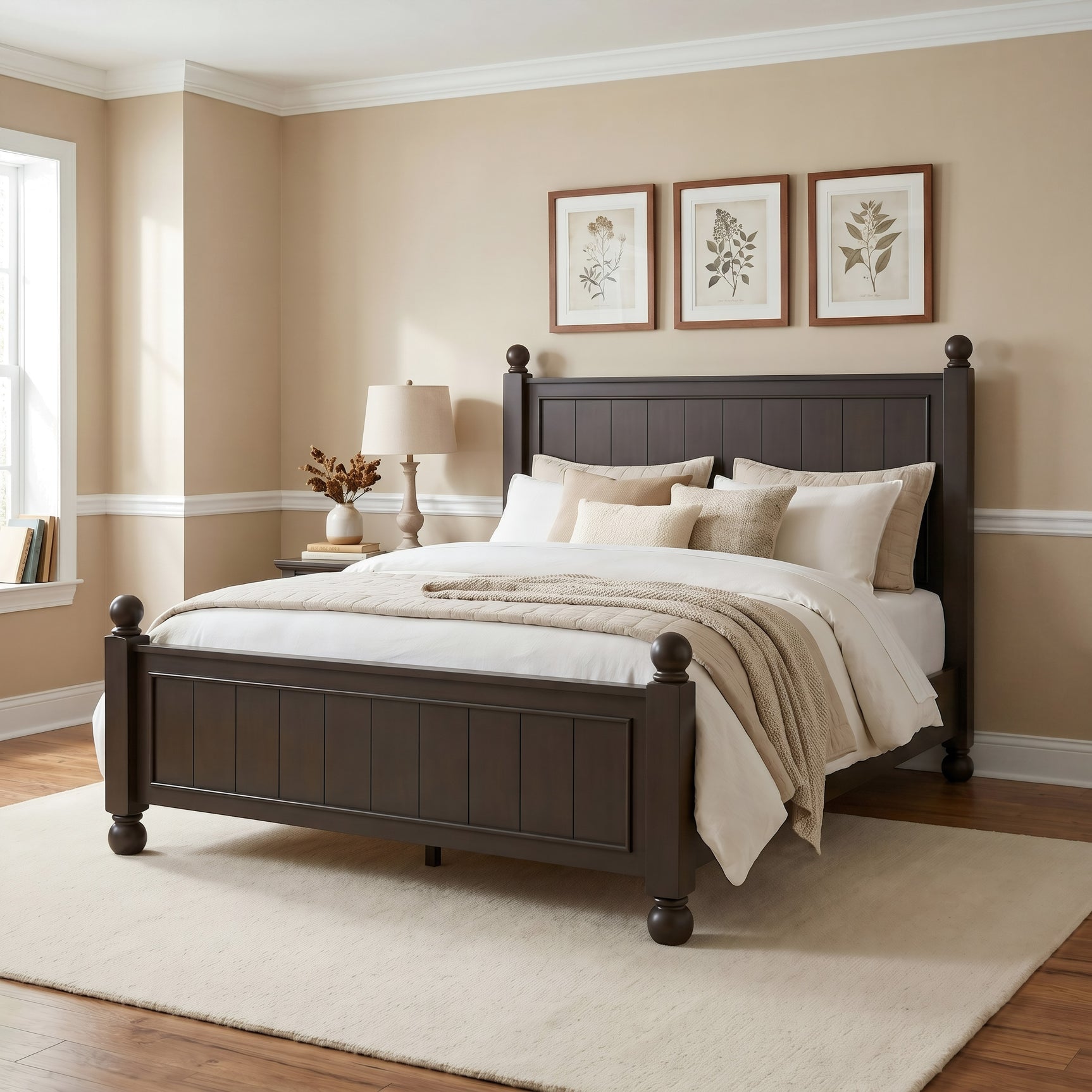 Kellie Bourbon California King Panel Bed - Ornate Home