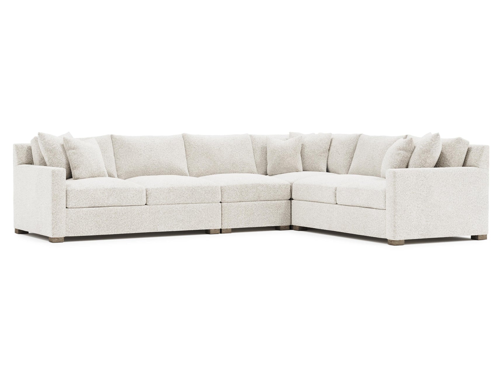 Kelsey White/Cream Fabric Sectional - Ornate Home