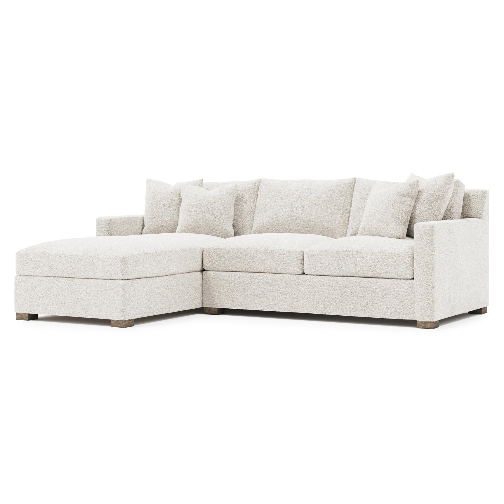 Kelsey White/Cream Fabric Sectional - Ornate Home
