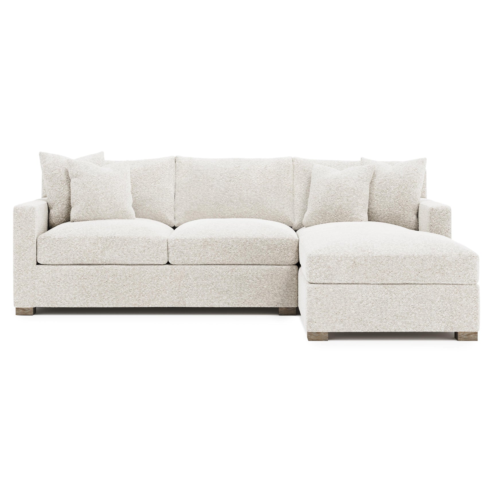 Kelsey White/Cream Fabric Sectional - Ornate Home