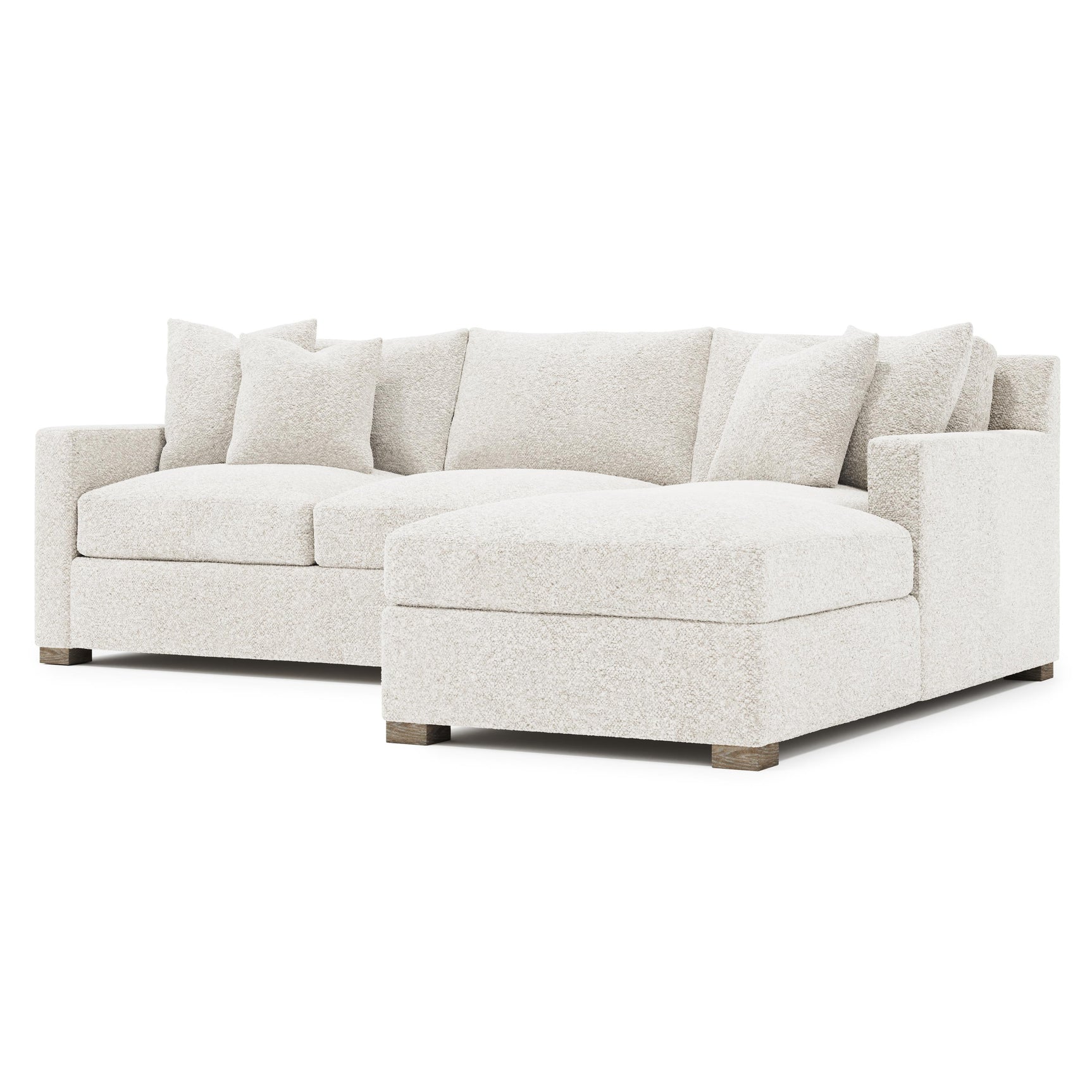 Kelsey White/Cream Fabric Sectional - Ornate Home