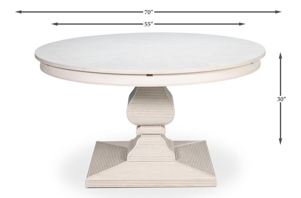 Kelso Jupe White Dining Table - Ornate Home