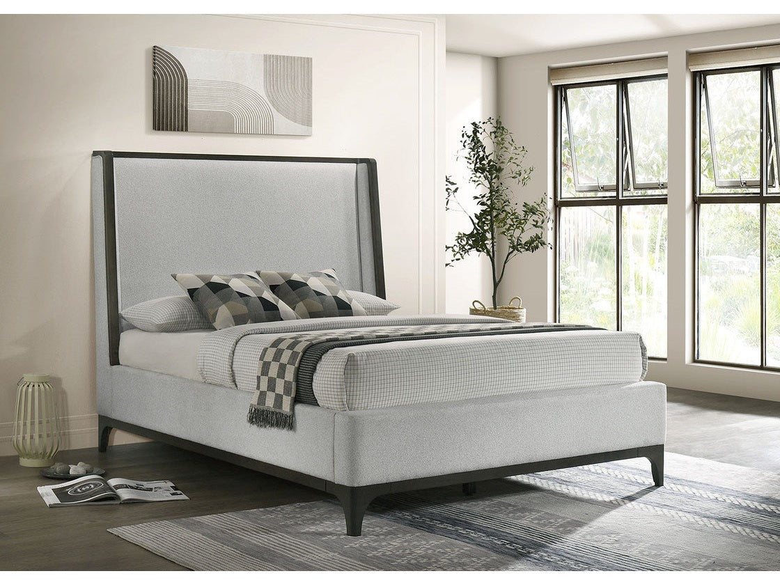 Kelso Light Gray/Dark Gray E.King Bed - Ornate Home