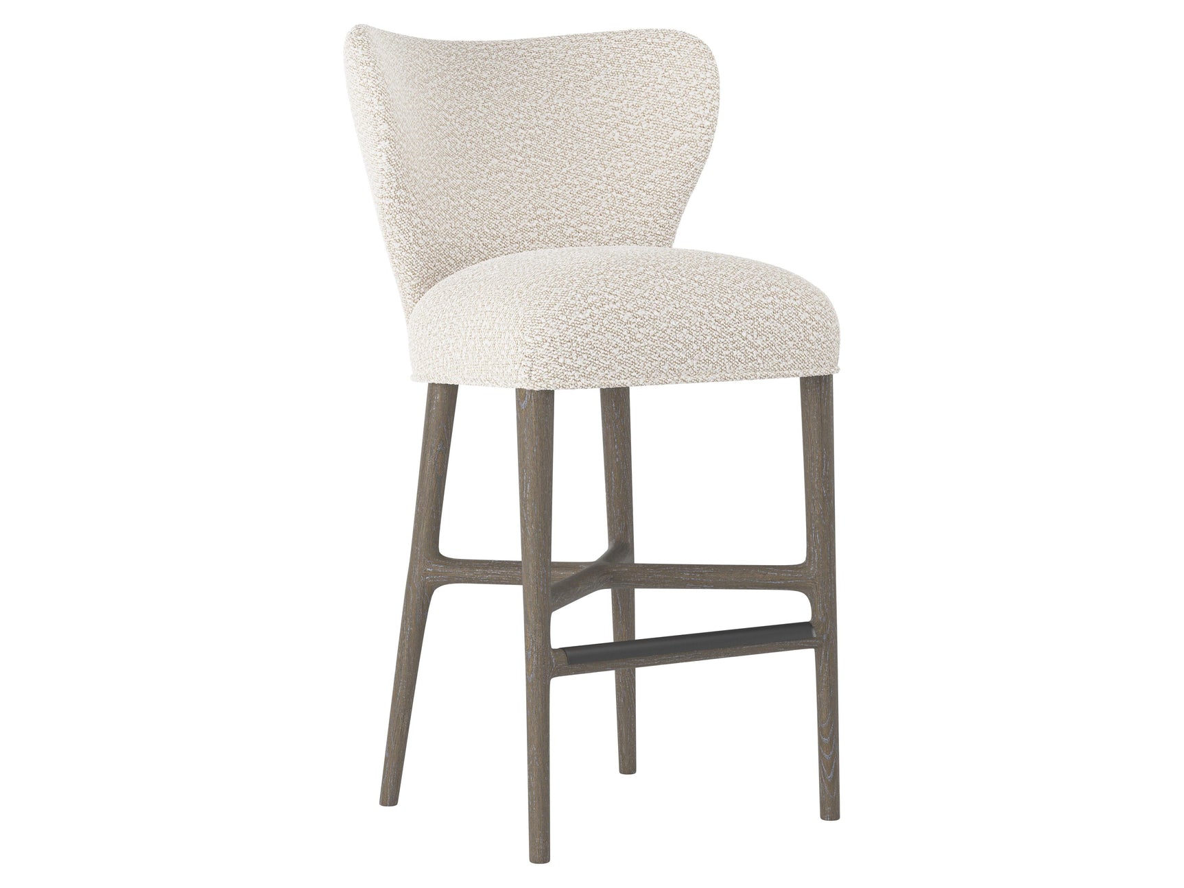 Kemp Portobello/White/Cream Fabric Bar Stool - Ornate Home