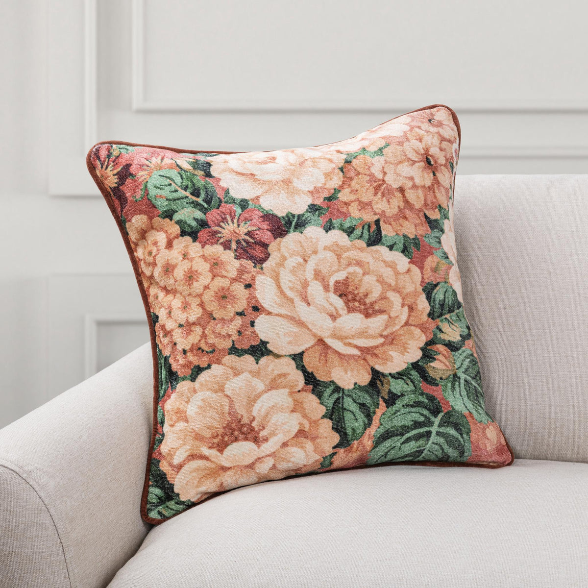 Kendall Burnished Sienna 20"x20" Throw Pillow (Set of 2)