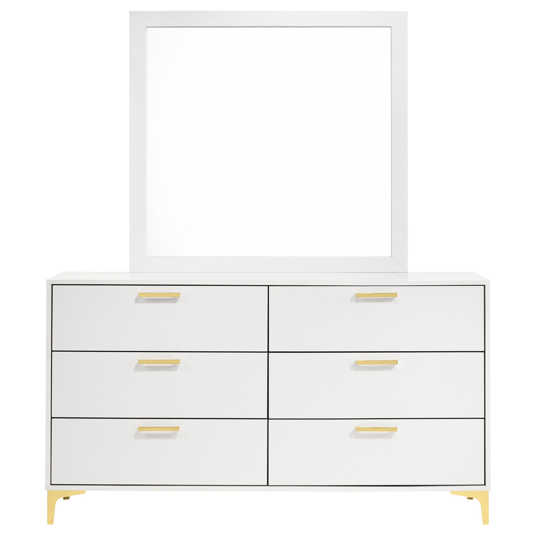 Kendall White Dresser and Mirror - Ornate Home