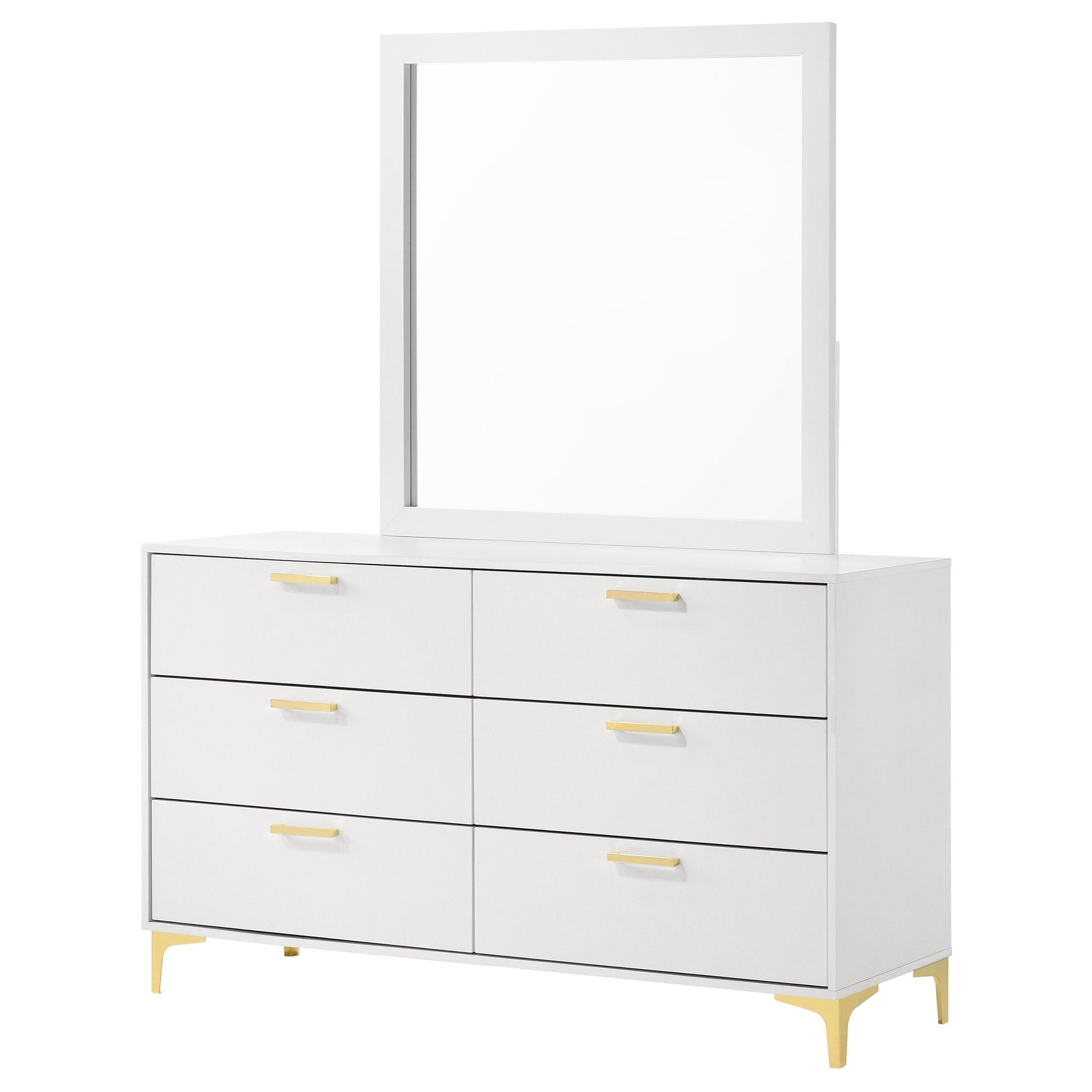 Kendall White Dresser and Mirror - Ornate Home